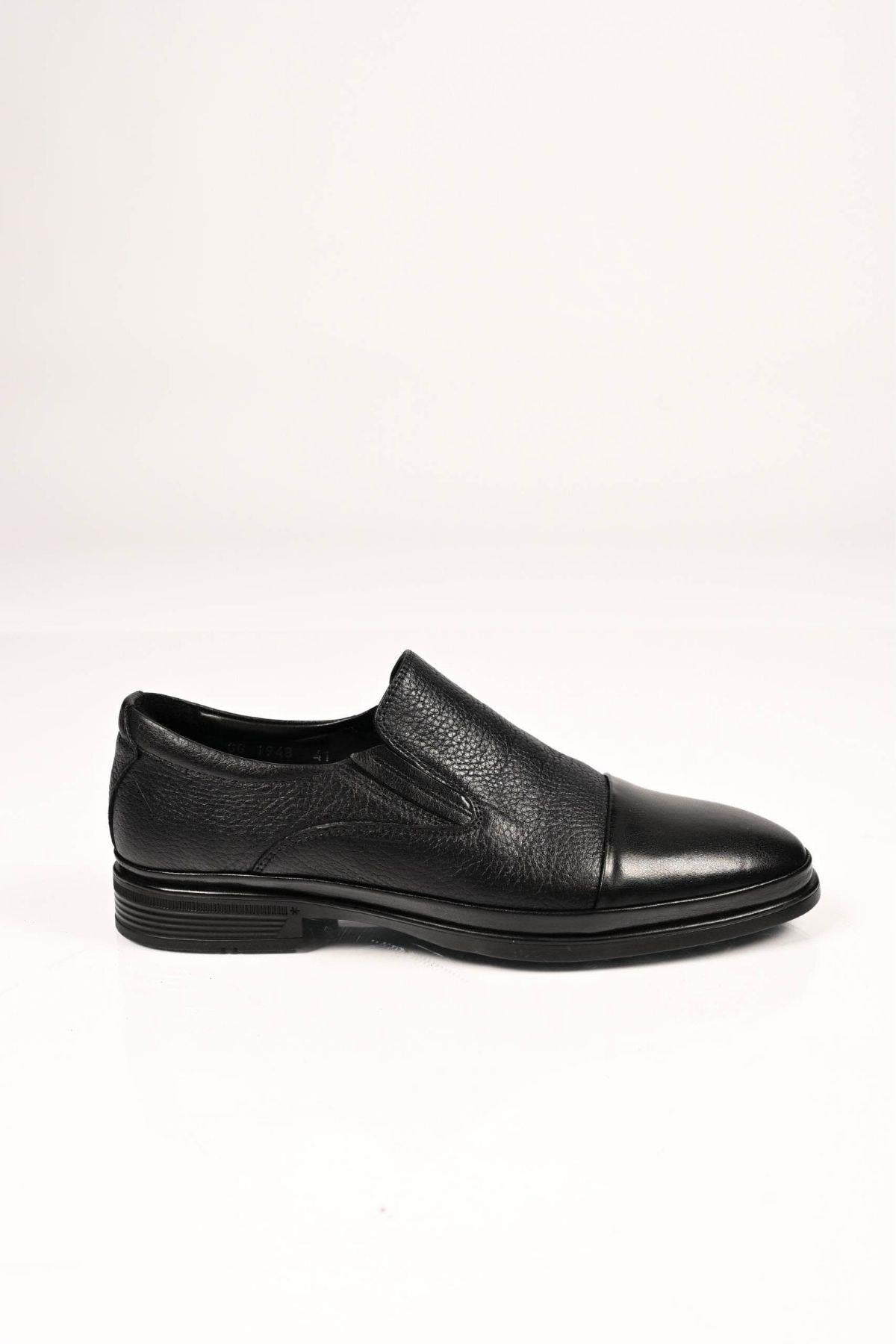 Bestello Bağcıksız Kauçuk Taban Hakiki Deri Comfort Ayakkabı 333-1948 Erkek Ayakkabı333-1948_SIYAH_39Casuals