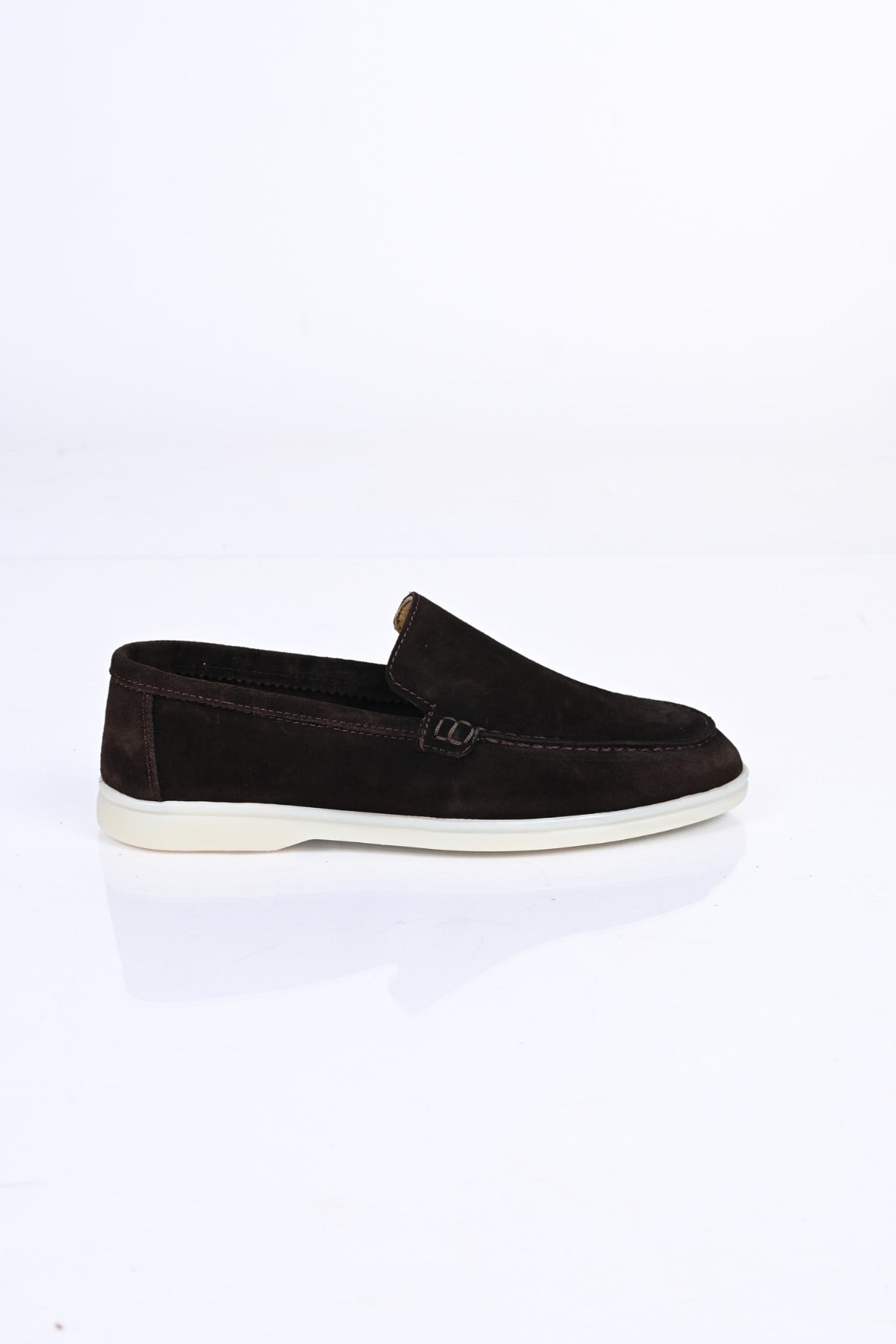 Bestello Bağcıksız Kauçuk Taban Hakiki Deri Loafer 028-2000 Erkek Ayakkabı028-2000_KAHVE SUET_39Loafers