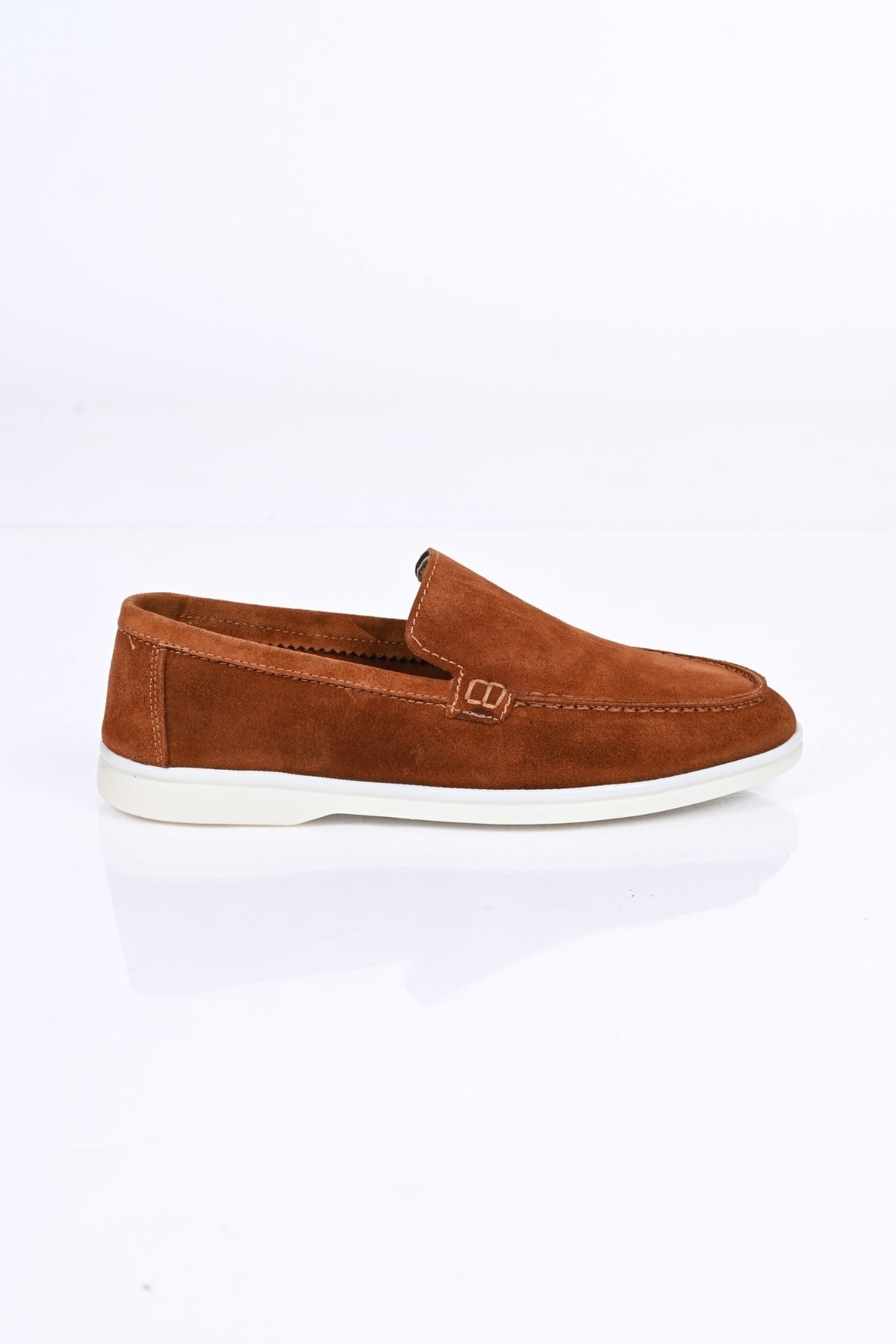Bestello Bağcıksız Kauçuk Taban Hakiki Deri Loafer 028-2000 Erkek Ayakkabı028-2000_TABA SUET_39Loafers