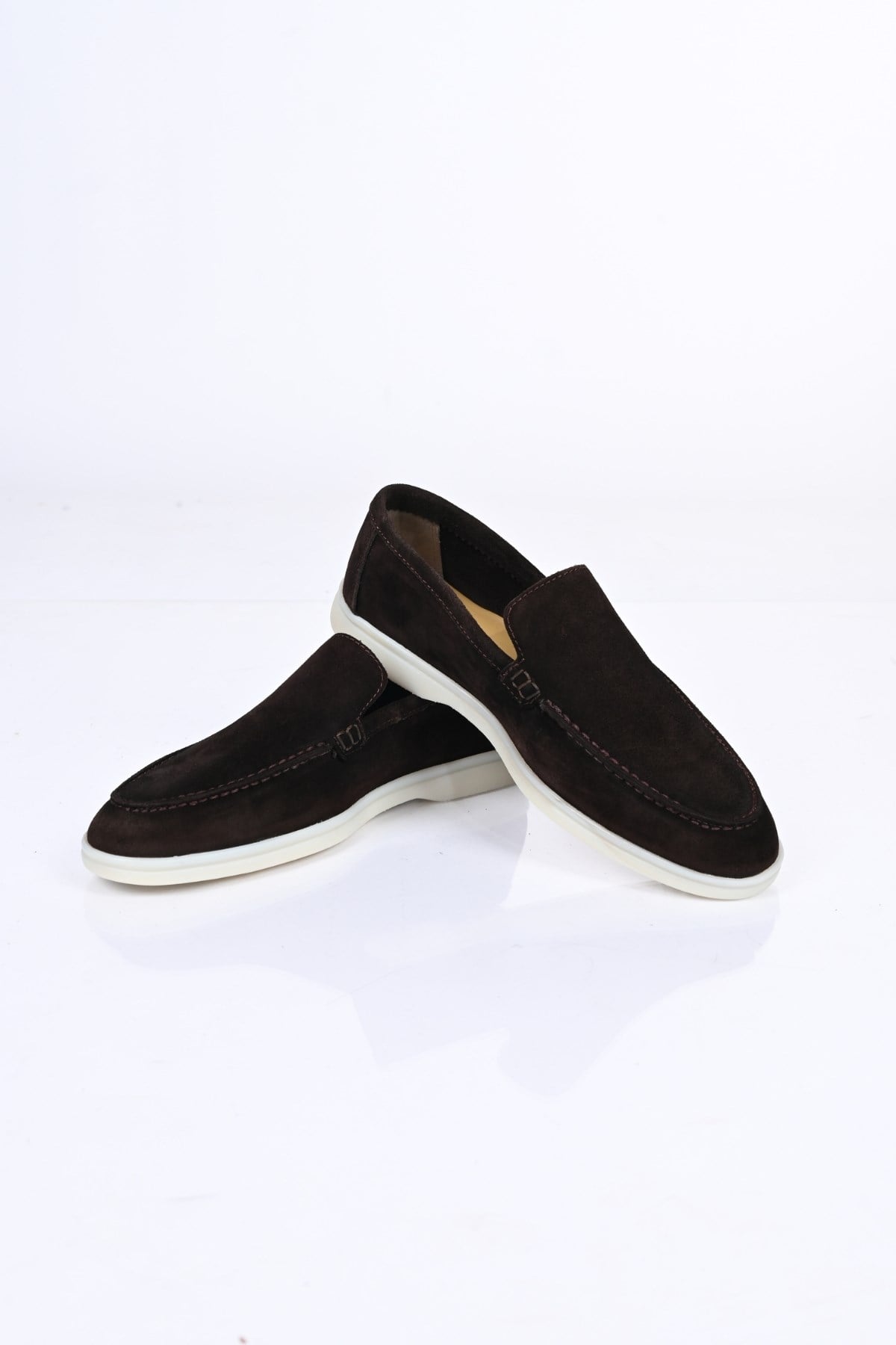 Bestello Bağcıksız Kauçuk Taban Hakiki Deri Loafer 028-2000 Erkek Ayakkabı028-2000_KAHVE SUET_39Loafers