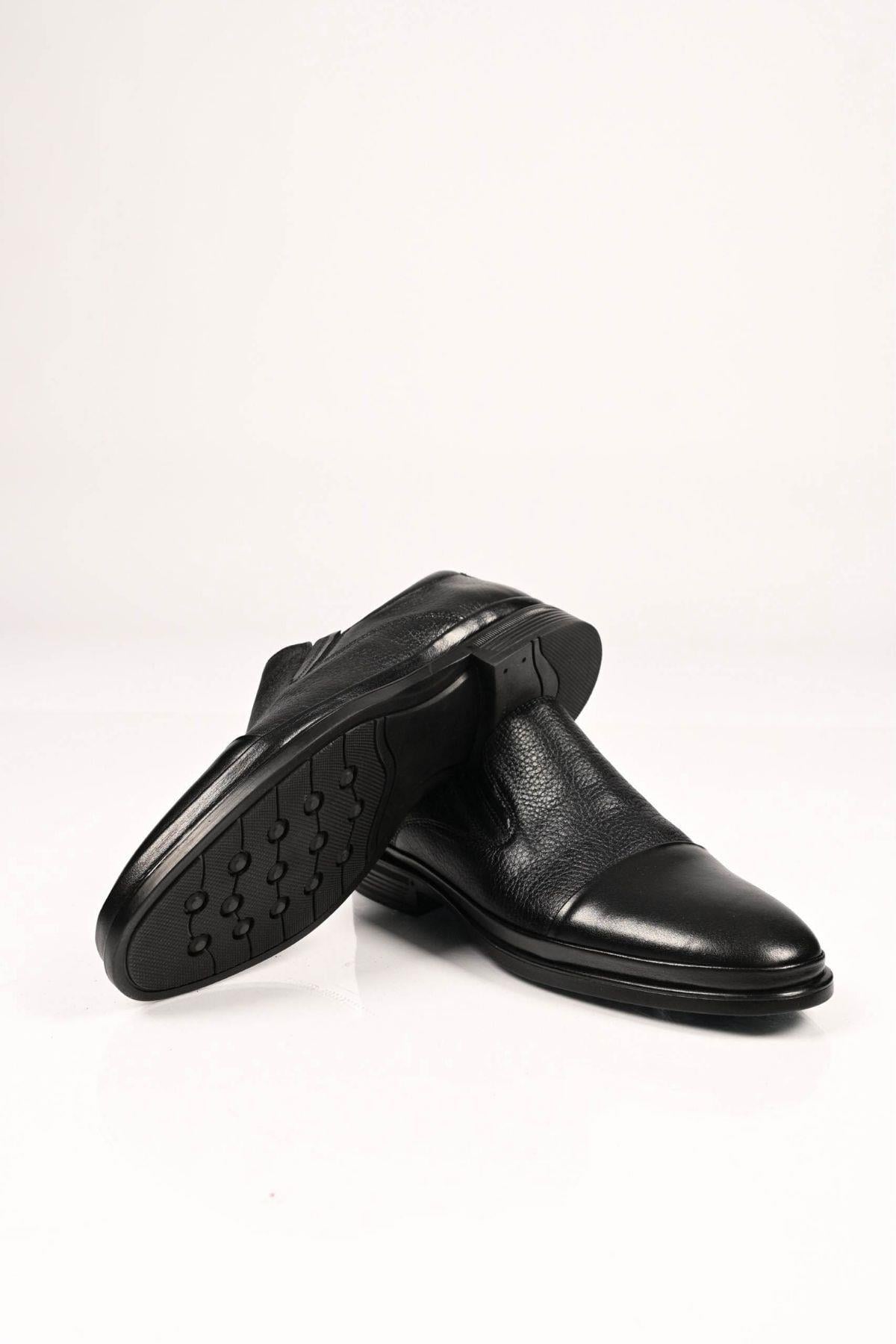 Bestello Bağcıksız Kauçuk Taban Hakiki Deri Comfort Ayakkabı 333-1948 Erkek Ayakkabı333-1948_SIYAH_39Casuals