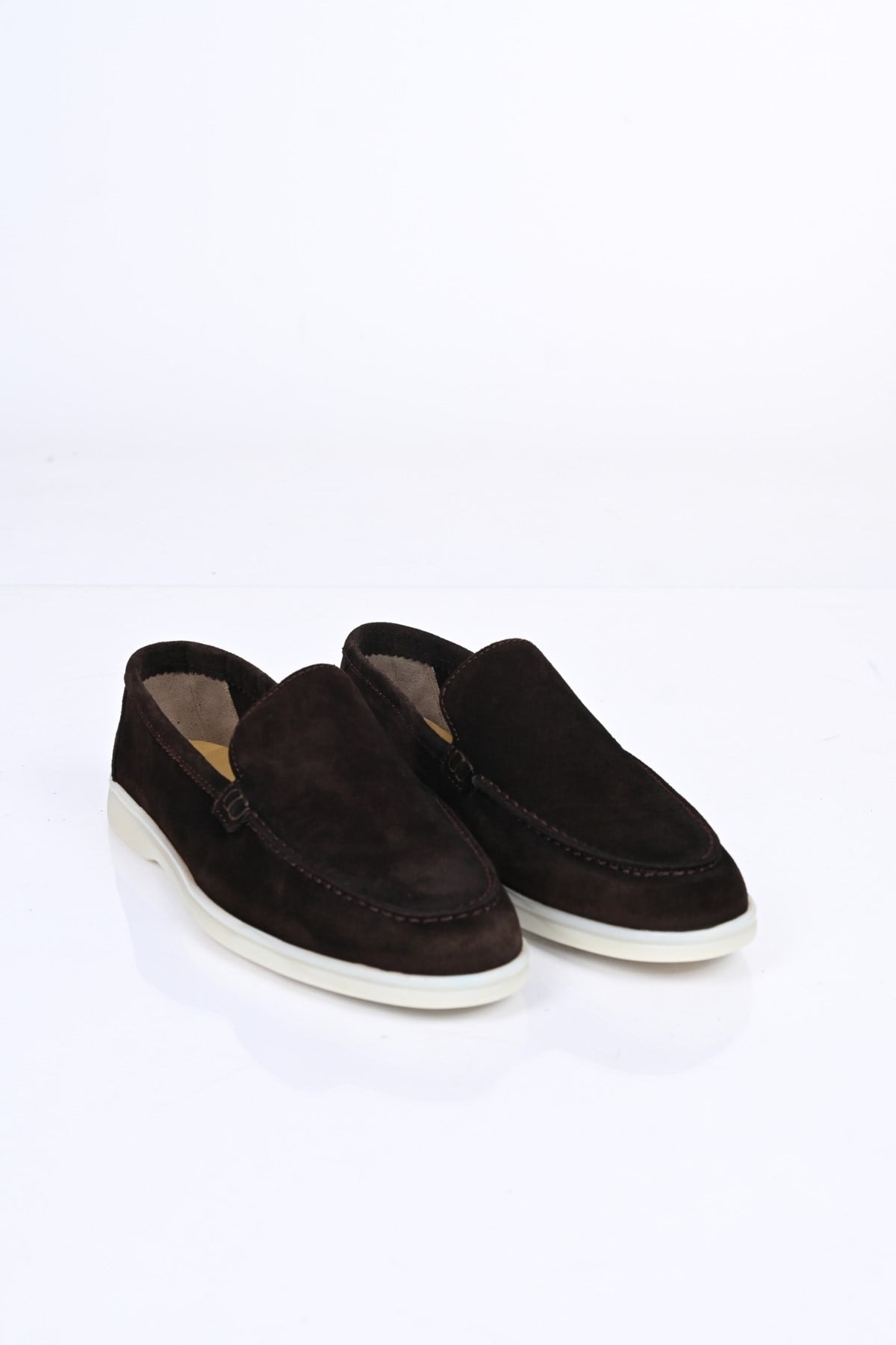Bestello Bağcıksız Kauçuk Taban Hakiki Deri Loafer 028-2000 Erkek Ayakkabı028-2000_KAHVE SUET_39Loafers