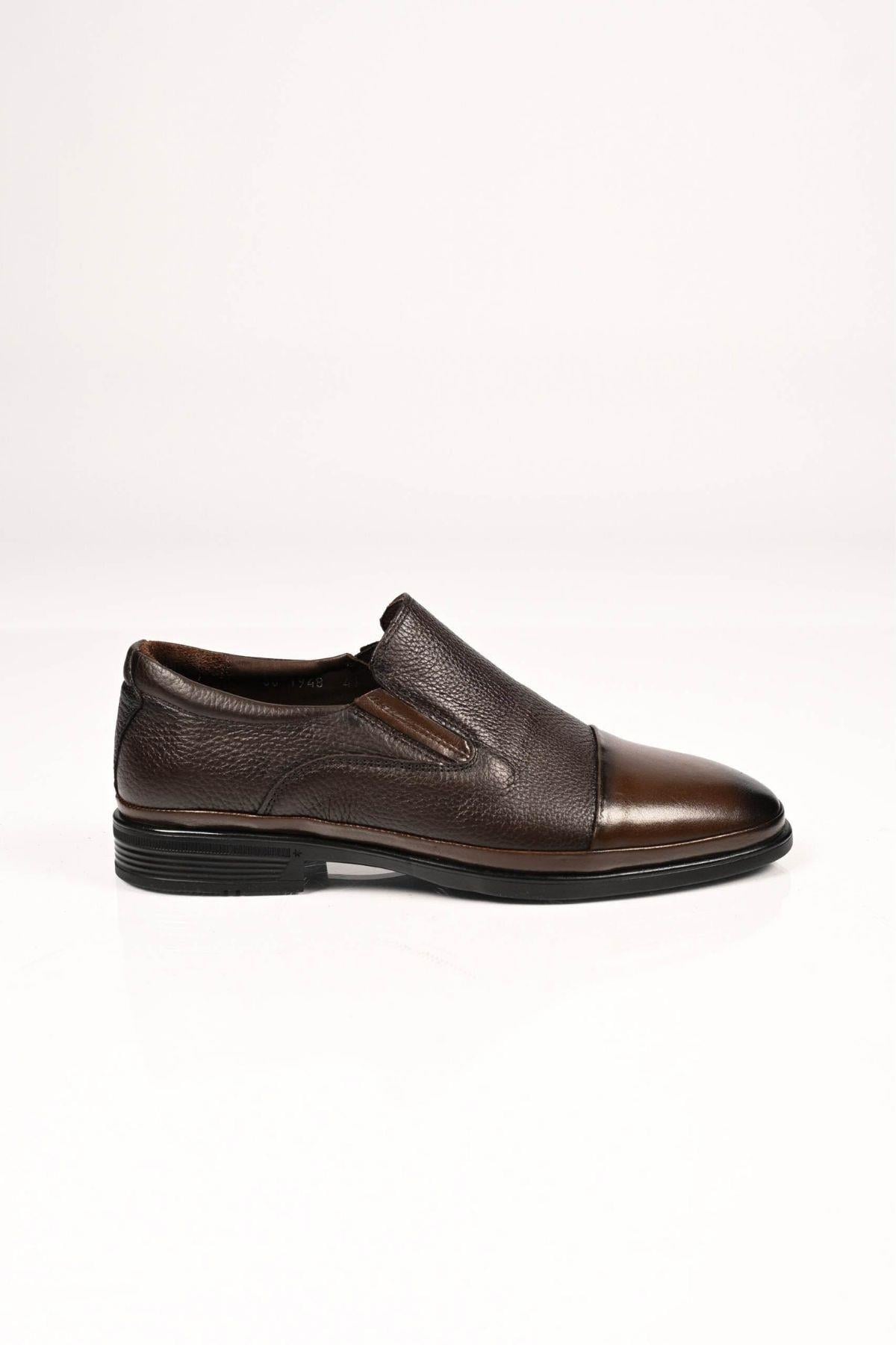 Bestello Bağcıksız Kauçuk Taban Hakiki Deri Comfort Ayakkabı 333-1948 Erkek Ayakkabı333-1948_KAHVE_39Casuals