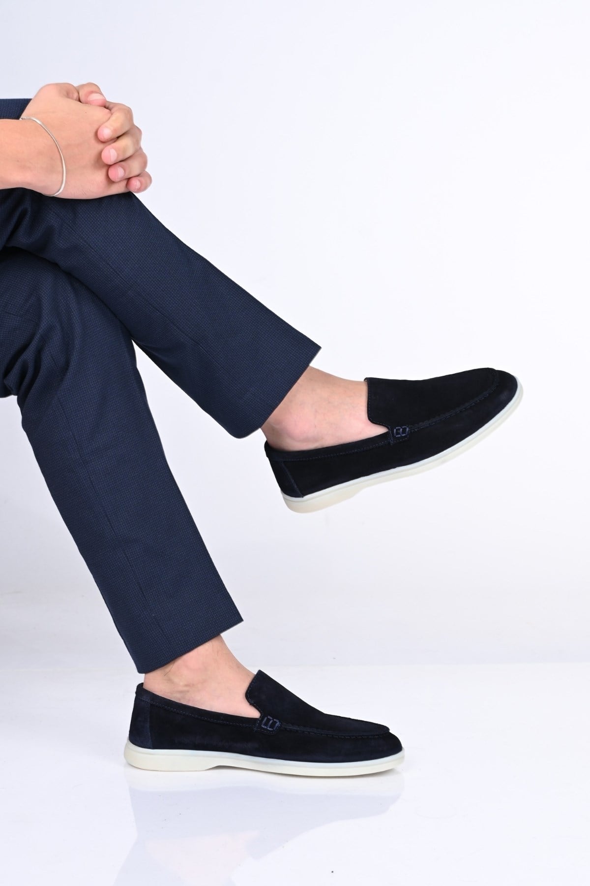 Bestello Bağcıksız Kauçuk Taban Hakiki Deri Loafer 028-2000 Erkek Ayakkabı028-2000_LACI SUET_39Loafers