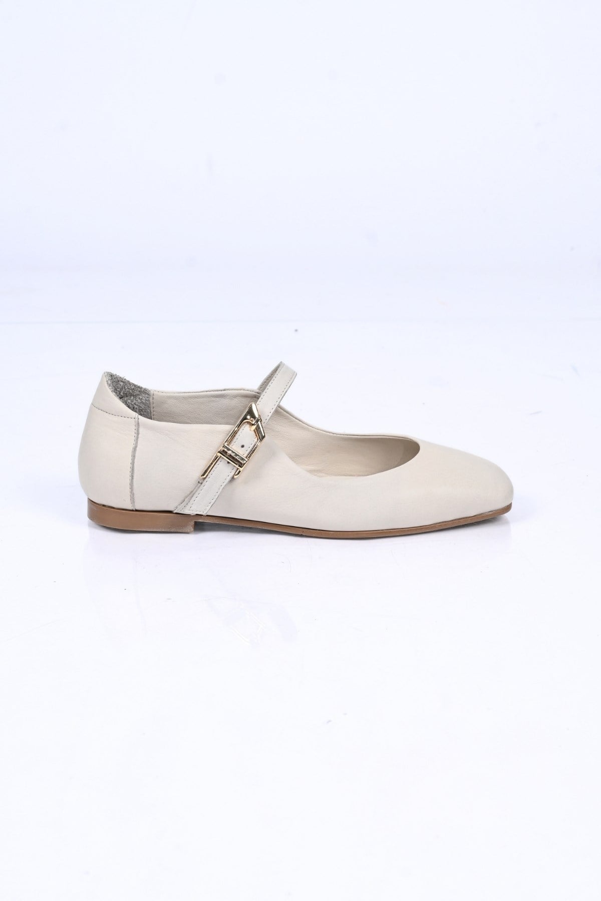 Bestello Bağcıksız Kemer Tokalı Neolit Taban Hakiki Deri Babet 342-050 Kadın Babet342-050_BEJ_35Loafers & Moccasins 