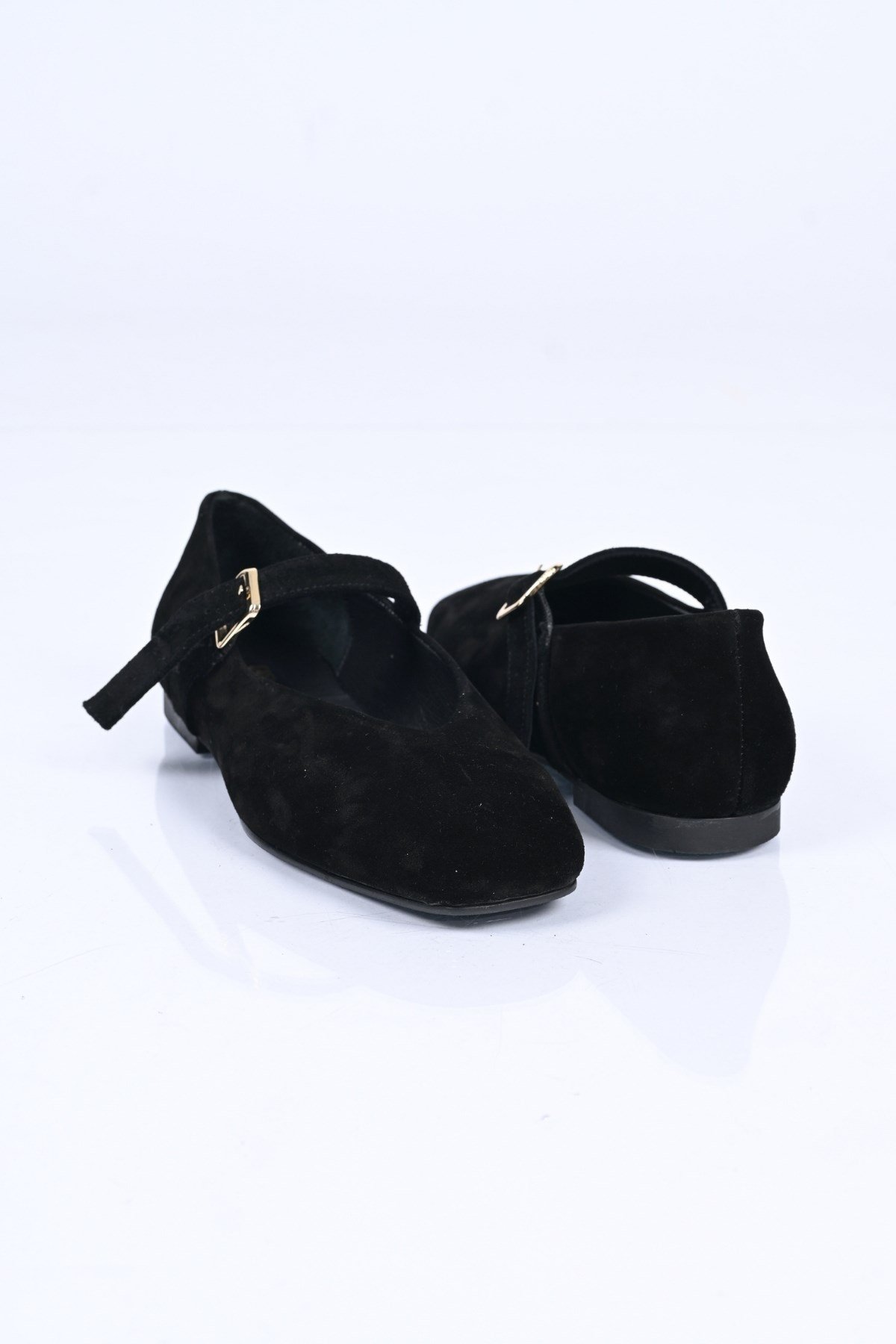 Bestello Bağcıksız Kemer Tokalı Neolit Taban Hakiki Deri Babet 342-079 Kadın Babet342-079_SIYAH SUET_35Loafers & Moccasins 