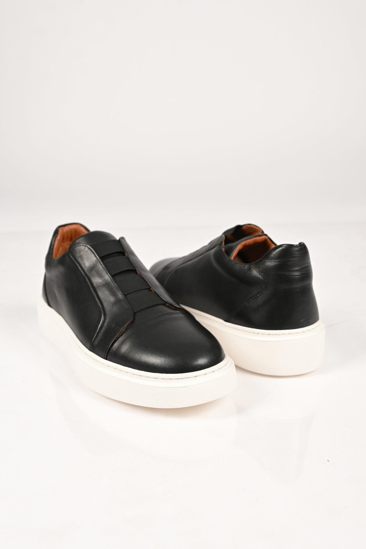 Bestello Bağcıksız Lastikli  Eva Taban Hakiki Deri Sneaker 174-24226 Erkek Ayakkabı174-24226_SIYAH_40Spor Ayakkabı & Sneaker