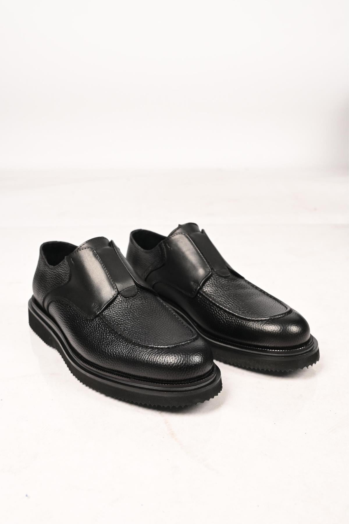 Bestello Bağcıksız Lastikli Eva Taban Hakiki Deri Loafer 172-65114 Erkek Ayakkabı172-65114_SIYAH_39Loafer