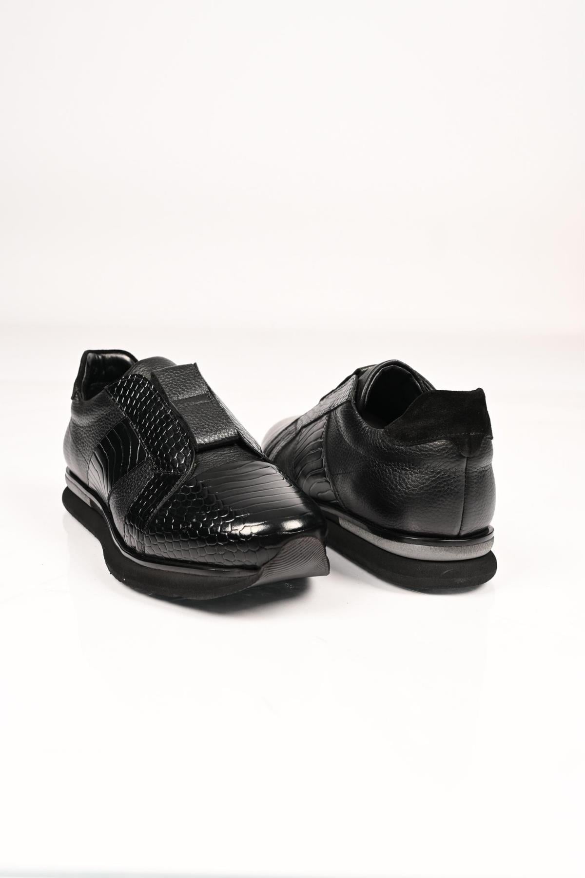 Bestello Bağcıksız Lastikli Eva Taban Hakiki Deri Sneaker 172-64300 Erkek Ayakkabı172-64300_SIYAH_39Sneakers
