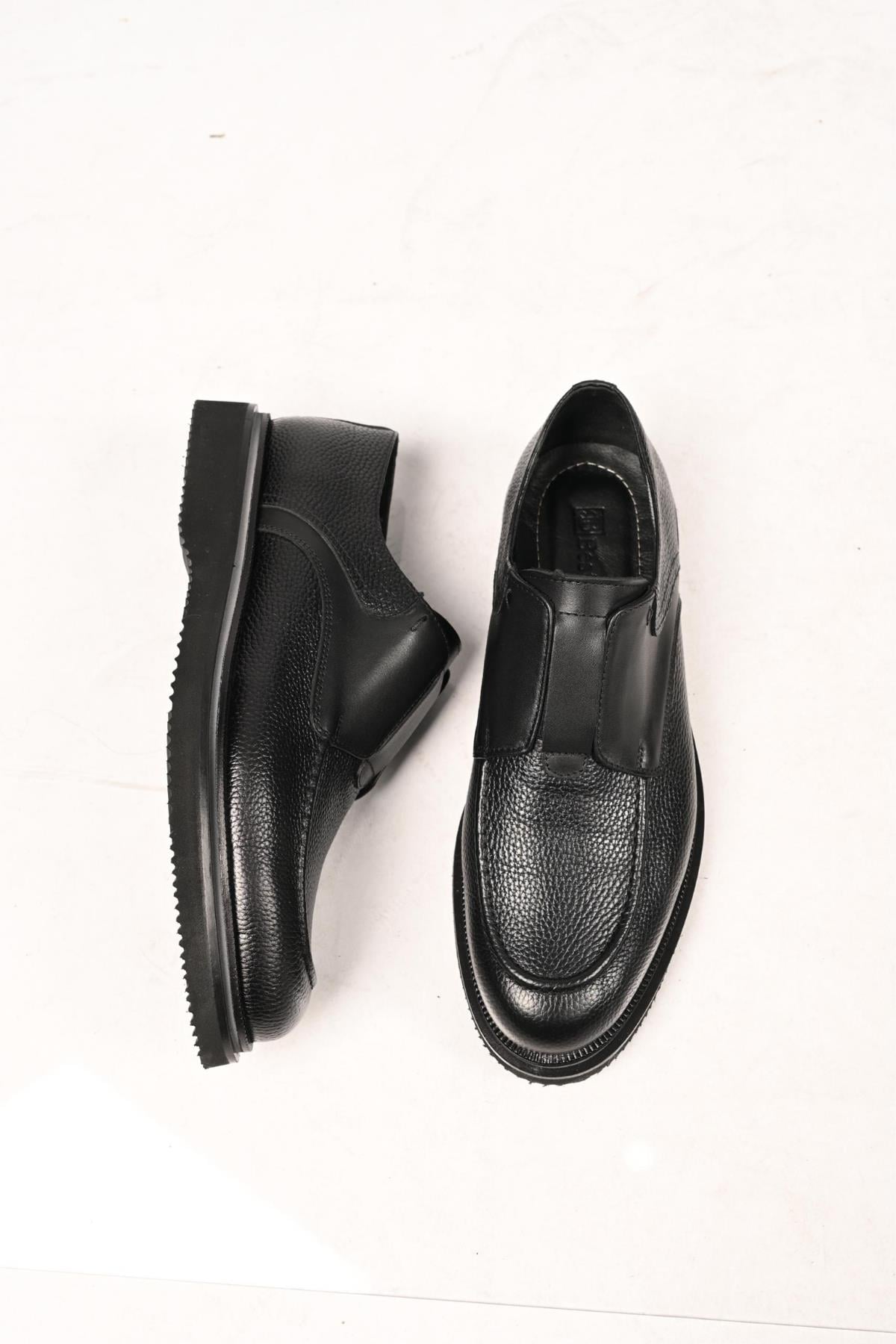 Bestello Bağcıksız Lastikli Eva Taban Hakiki Deri Loafer 172-65114 Erkek Ayakkabı172-65114_SIYAH_39Loafer