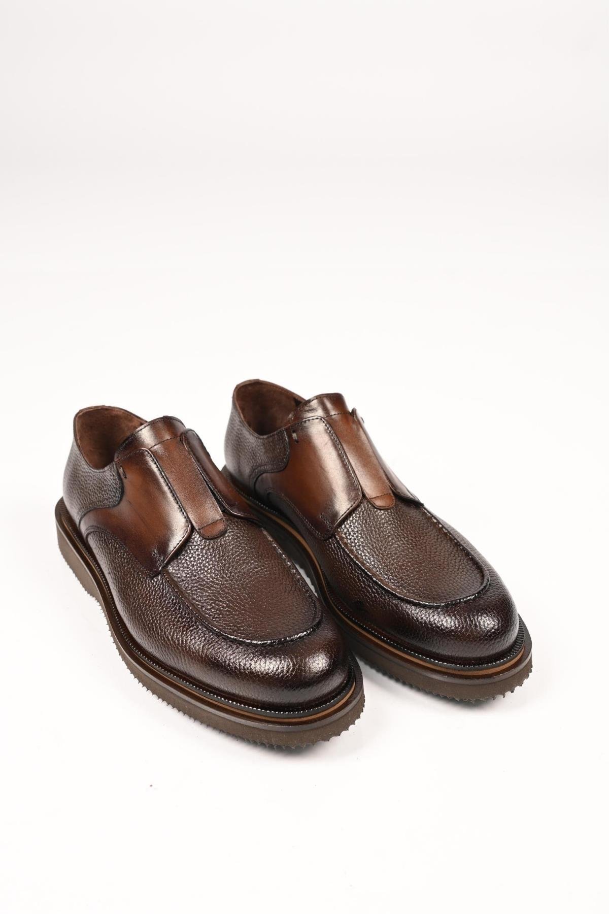 Bestello Bağcıksız Lastikli Eva Taban Hakiki Deri Loafer 172-65114 Erkek Ayakkabı172-65114_KAHVE_39Loafer