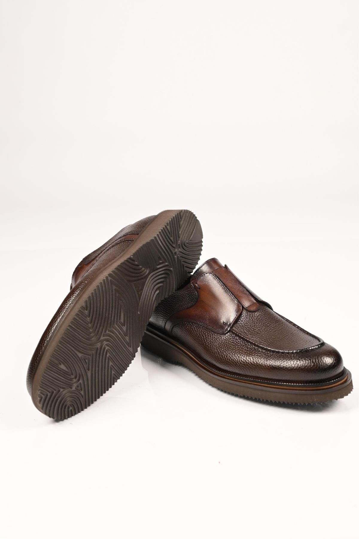 Bestello Bağcıksız Lastikli Eva Taban Hakiki Deri Loafer 172-65114 Erkek Ayakkabı172-65114_KAHVE_39Loafer