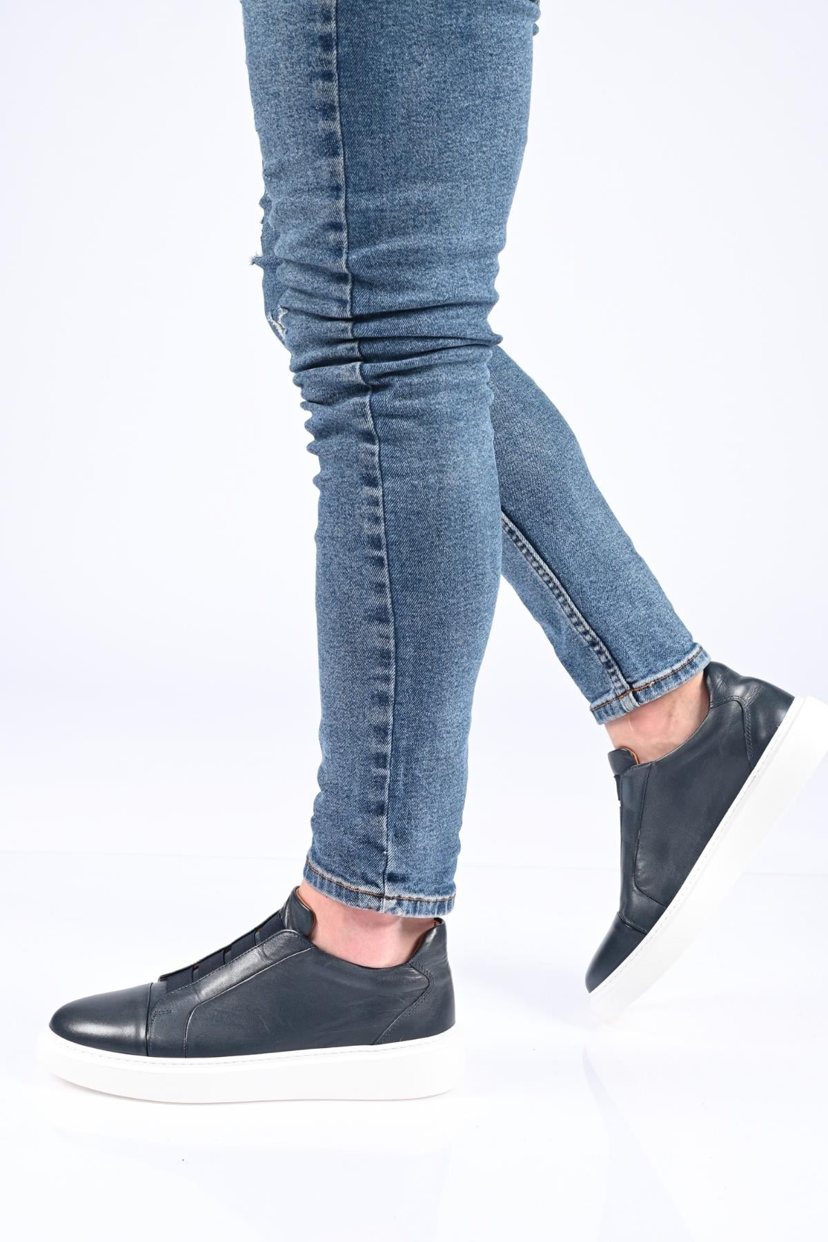 Bestello Bağcıksız Lastikli  Eva Taban Hakiki Deri Sneaker 174-24226 Erkek Ayakkabı174-24226_LACI_40Spor Ayakkabı & Sneaker