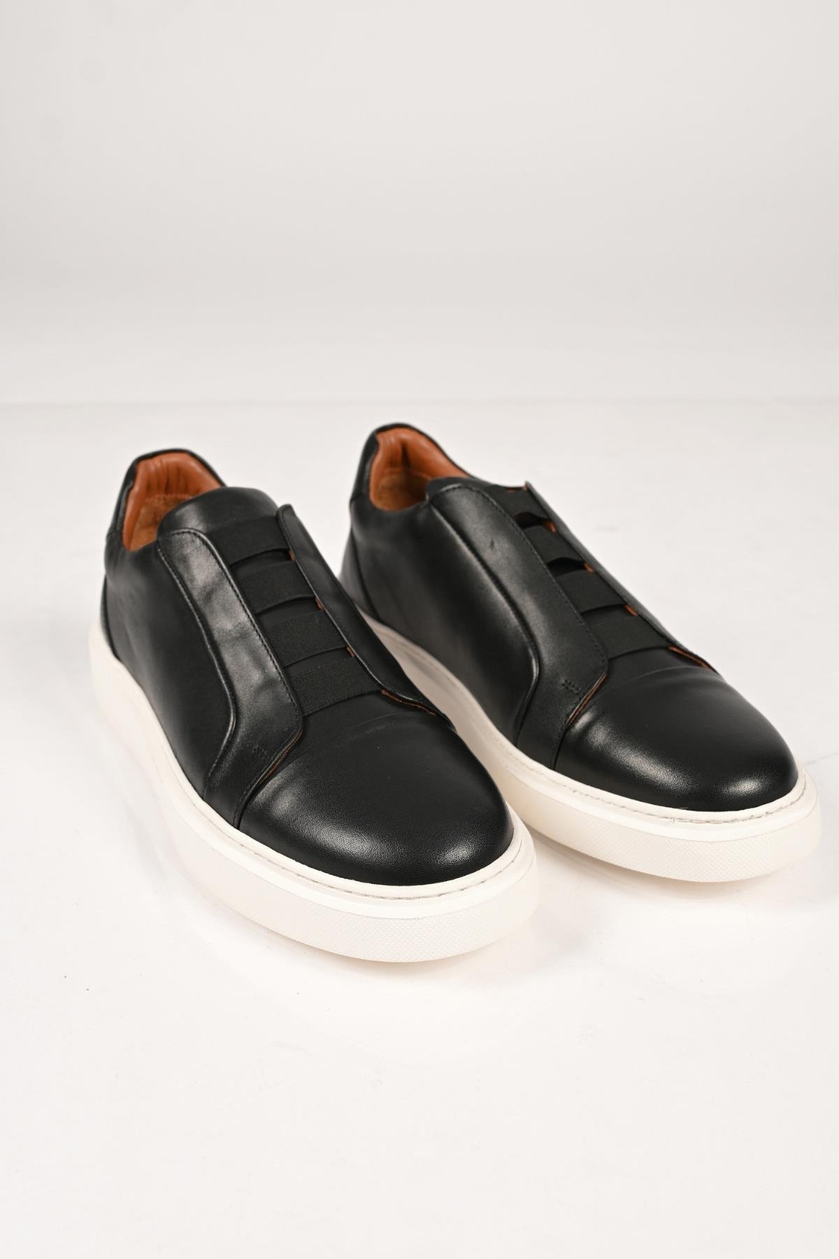 Bestello Bağcıksız Lastikli  Eva Taban Hakiki Deri Sneaker 174-24226 Erkek Ayakkabı174-24226_SIYAH_40Spor Ayakkabı & Sneaker