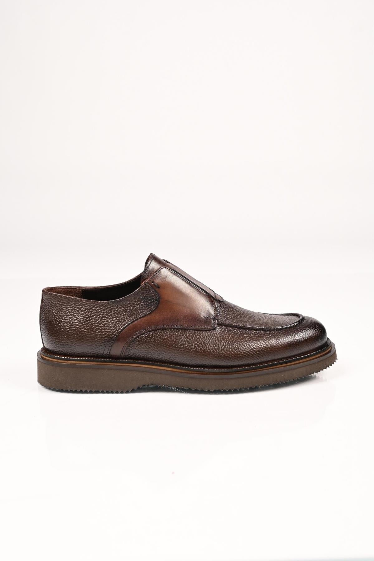 Bestello Bağcıksız Lastikli Eva Taban Hakiki Deri Loafer 172-65114 Erkek Ayakkabı172-65114_KAHVE_39Loafer