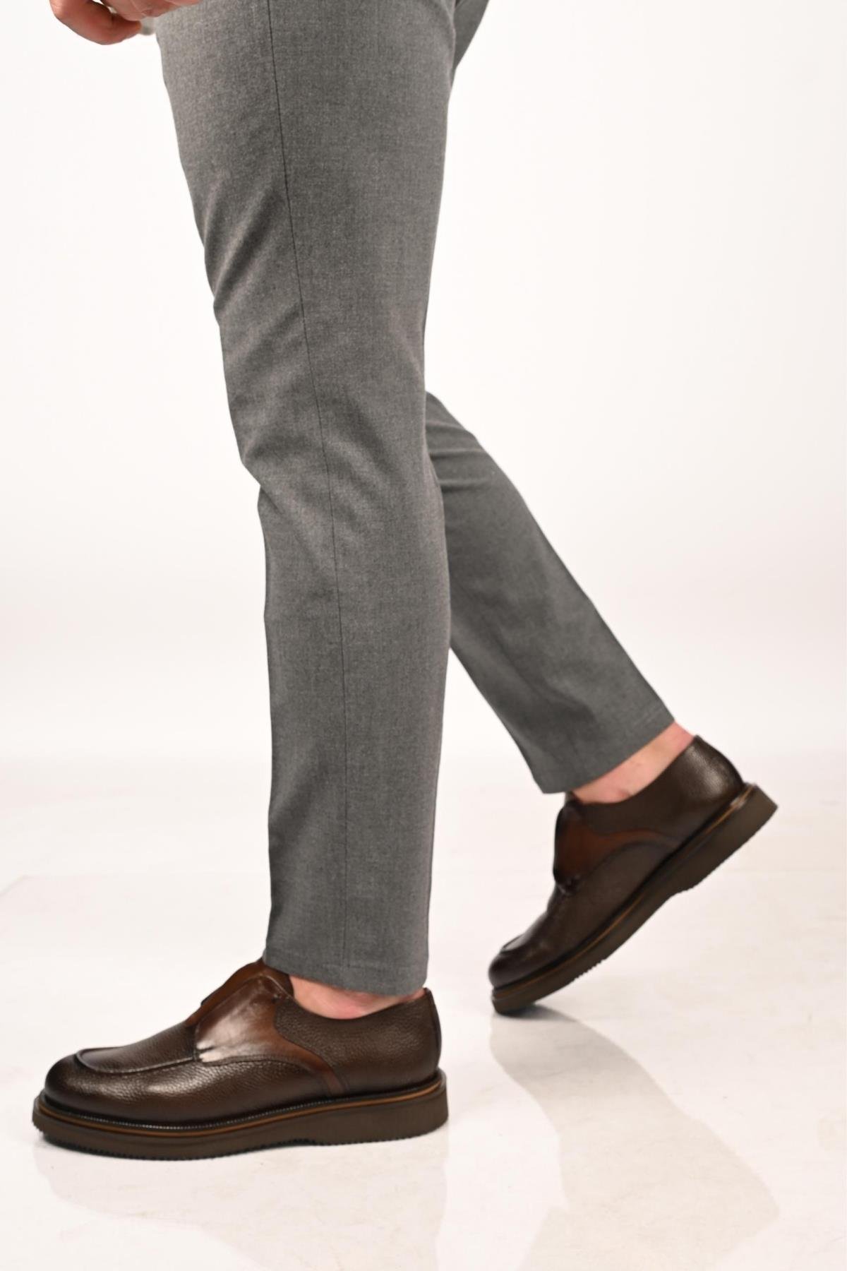 Bestello Bağcıksız Lastikli Eva Taban Hakiki Deri Loafer 172-65114 Erkek Ayakkabı172-65114_KAHVE_39Loafer