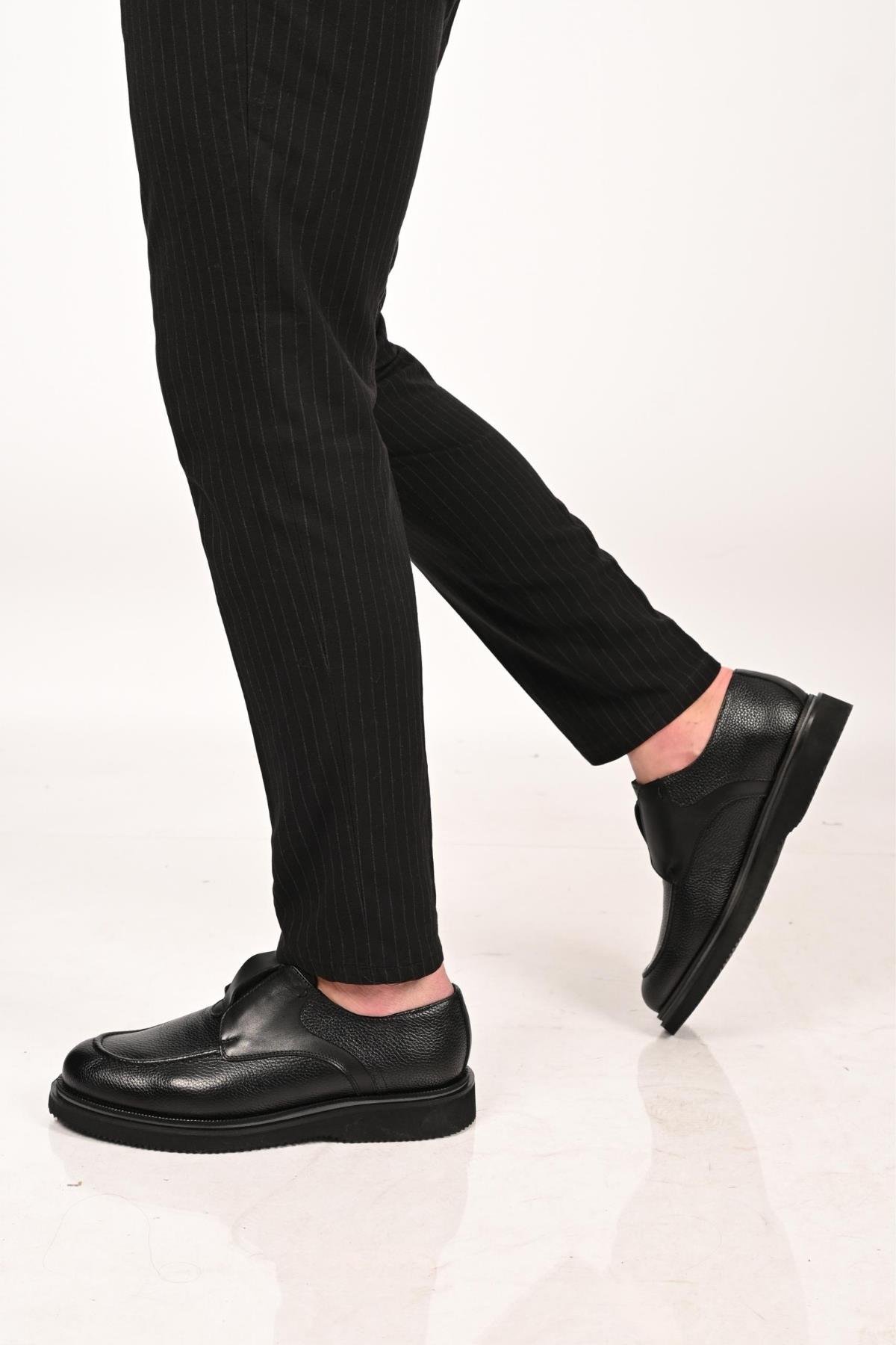 Bestello Bağcıksız Lastikli Eva Taban Hakiki Deri Loafer 172-65114 Erkek Ayakkabı172-65114_SIYAH_39Loafer
