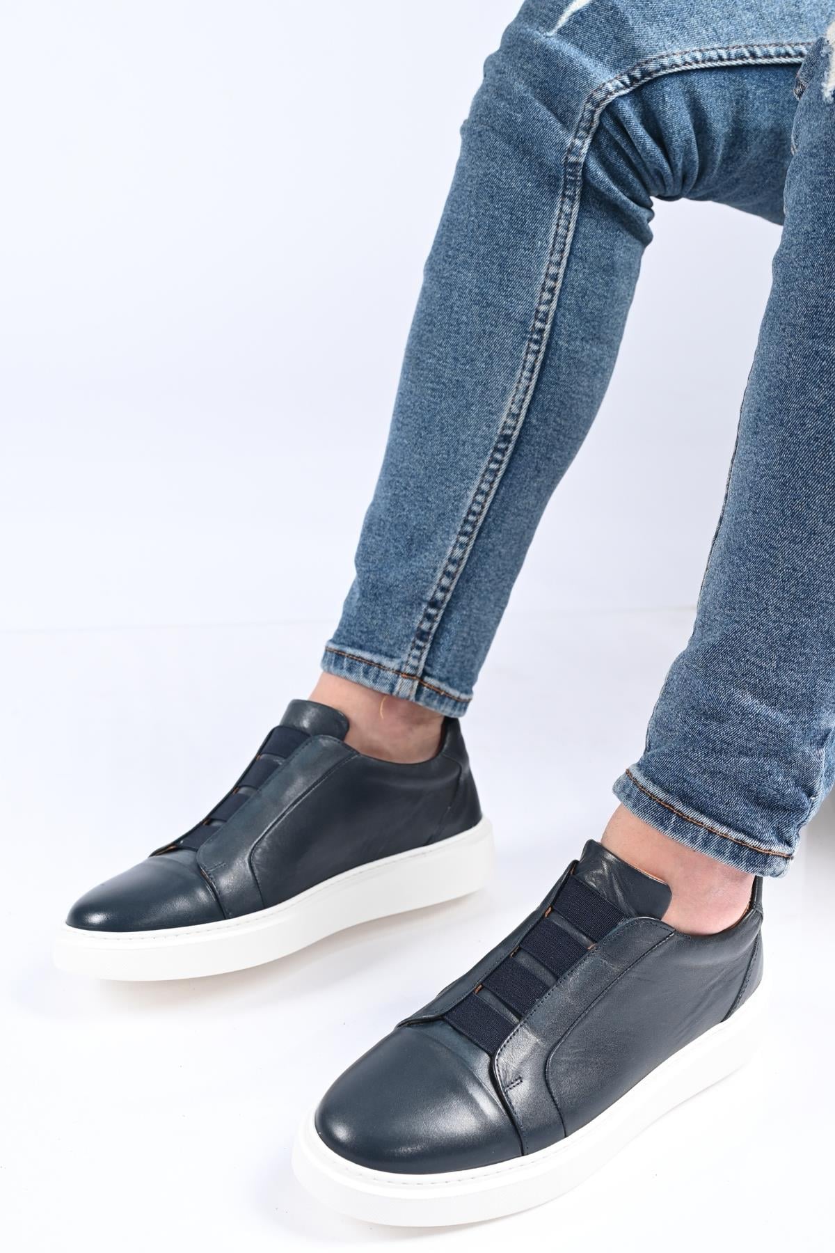 Bestello Bağcıksız Lastikli  Eva Taban Hakiki Deri Sneaker 174-24226 Erkek Ayakkabı174-24226_LACI_40Spor Ayakkabı & Sneaker