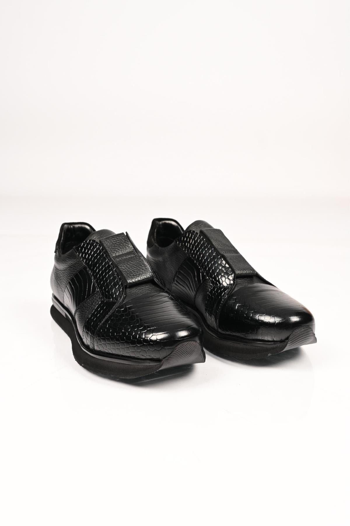 Bestello Bağcıksız Lastikli Eva Taban Hakiki Deri Sneaker 172-64300 Erkek Ayakkabı172-64300_SIYAH_39Sneakers