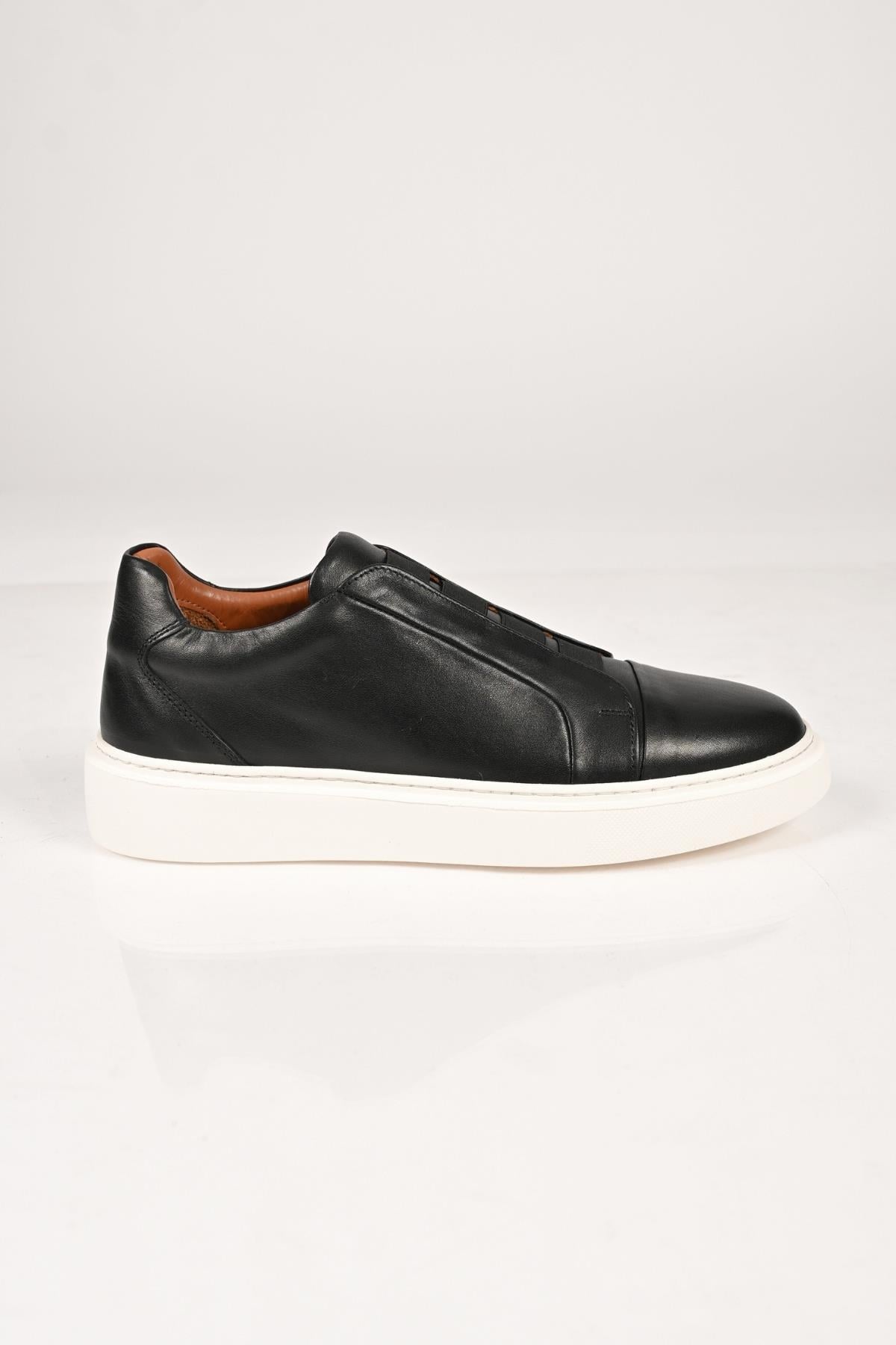 Bestello Bağcıksız Lastikli  Eva Taban Hakiki Deri Sneaker 174-24226 Erkek Ayakkabı174-24226_SIYAH_40Spor Ayakkabı & Sneaker