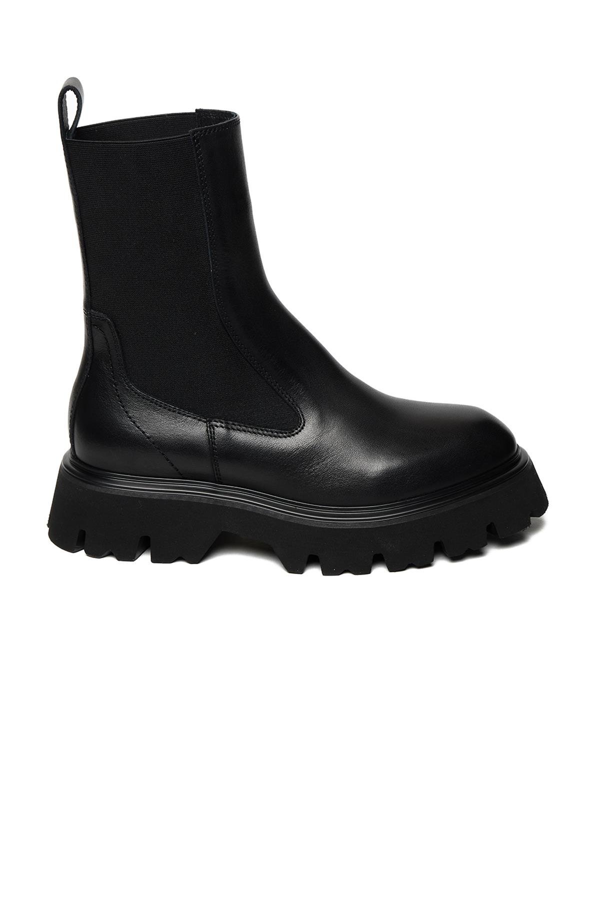 Bestello Bağcıksız Lastikli Termo Taban Düz Bot 332-1080 Kadın Bot332-1080_SIYAH_36Casual Boots