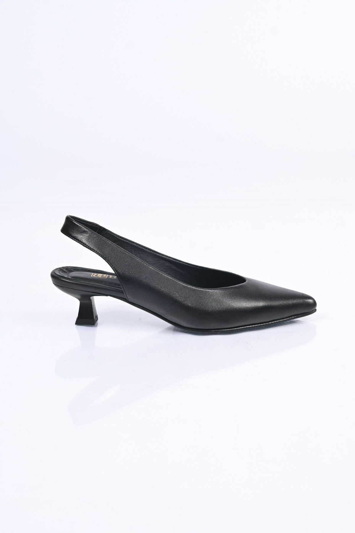 Bestello Bağcıksız Neolit Taban Hakiki Deri Arkası Açık İnce Topuklu Ayakkabı 342-041 Kadın Ayakkabı342-041_SIYAH_35Thin Heels