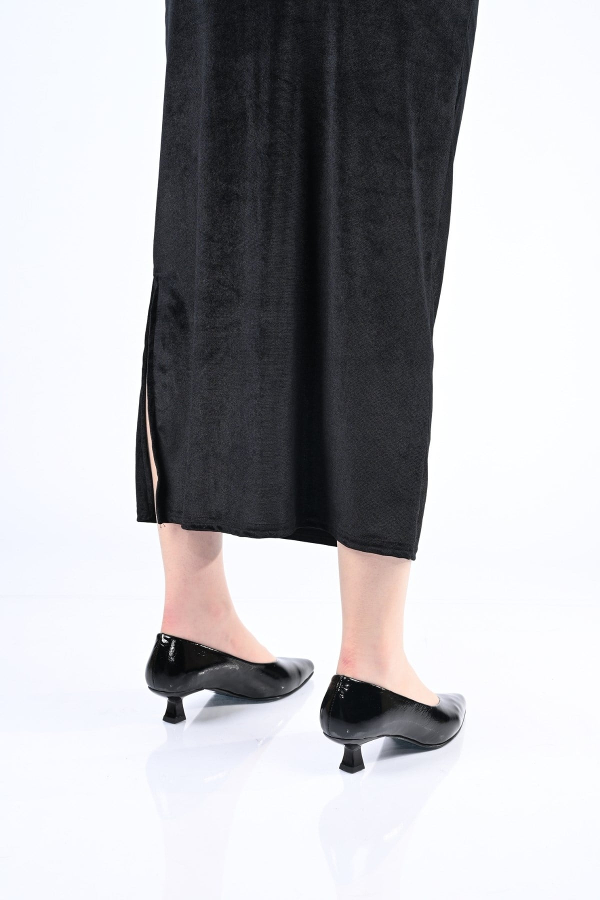 Bestello Bağcıksız Neolit Taban Hakiki Deri İnce Topuklu Ayakkabı 342-040 Kadın Ayakkabı342-040_SIYAH RUGA_35Thin Heels