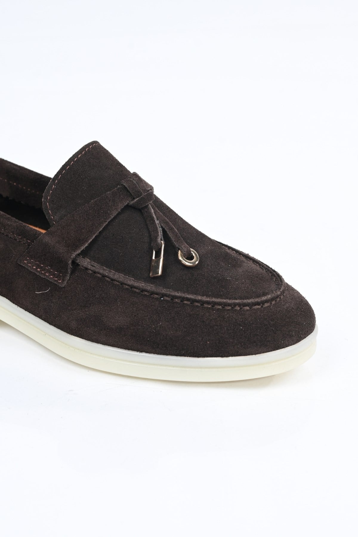 Bestello Bağcıksız Püskül Detaylı Kauçuk Taban Hakiki Deri Loafer 343-166-034 Kadın Ayakkabı343-166-034_KAHVE SUET_36Babet & Loafer