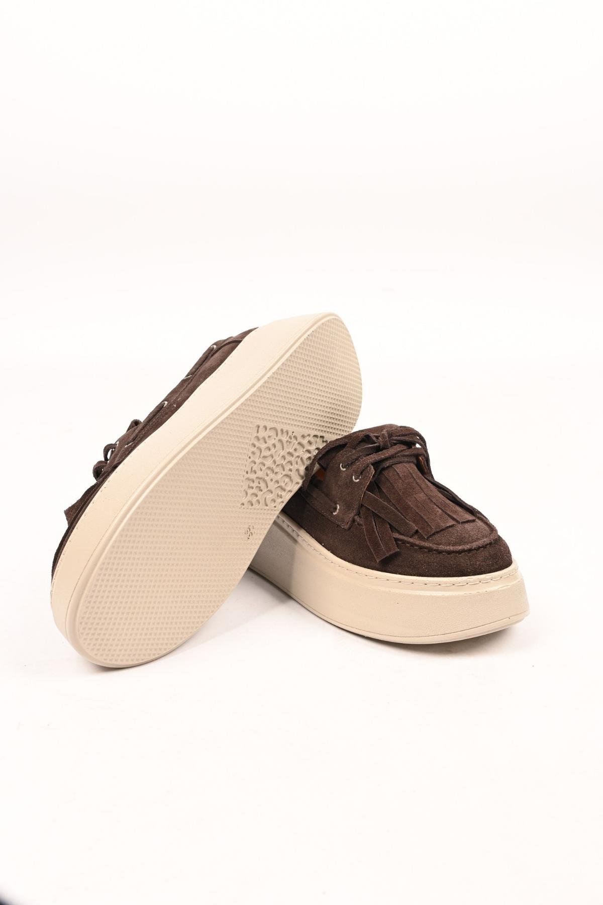 Bestello Bağcıksız Püsküllü Poli Taban Hakiki Deri Casual 334-7877-35 Kadın Ayakkabı334-7877-35_KAHVE SUET_36Casuals