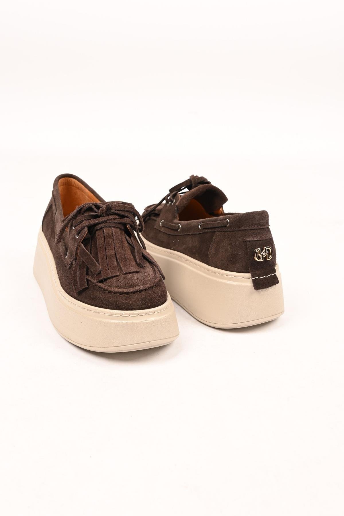 Bestello Bağcıksız Püsküllü Poli Taban Hakiki Deri Casual 334-7877-35 Kadın Ayakkabı334-7877-35_KAHVE SUET_36Casuals