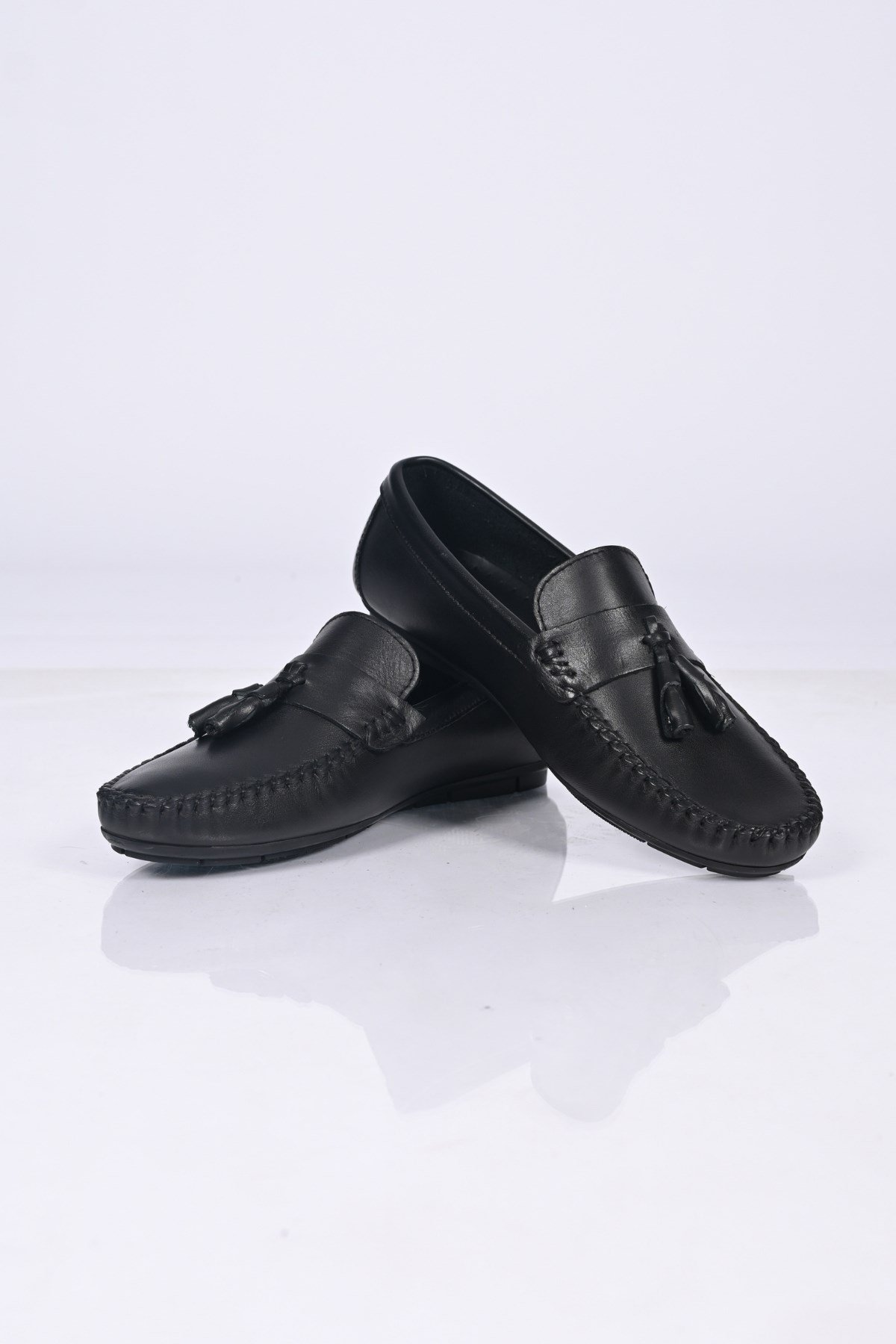 Bestello Bağcıksız Püsküllü Poliüretan Taban Hakiki Deri Loafer 028-2021-26Y Erkek Ayakkabı028-2021-26Y_SIYAH_40Loafer