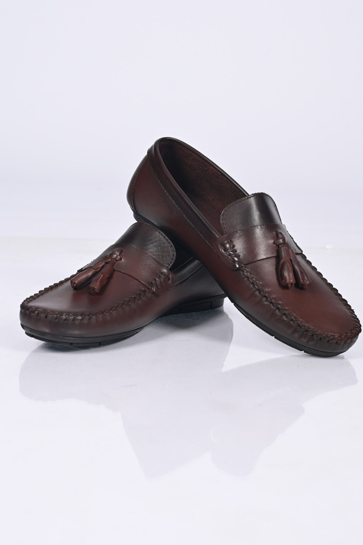 Bestello Bağcıksız Püsküllü Poliüretan Taban Hakiki Deri Loafer 028-2021-26Y Erkek Ayakkabı028-2021-26Y_KAHVE_39Loafer