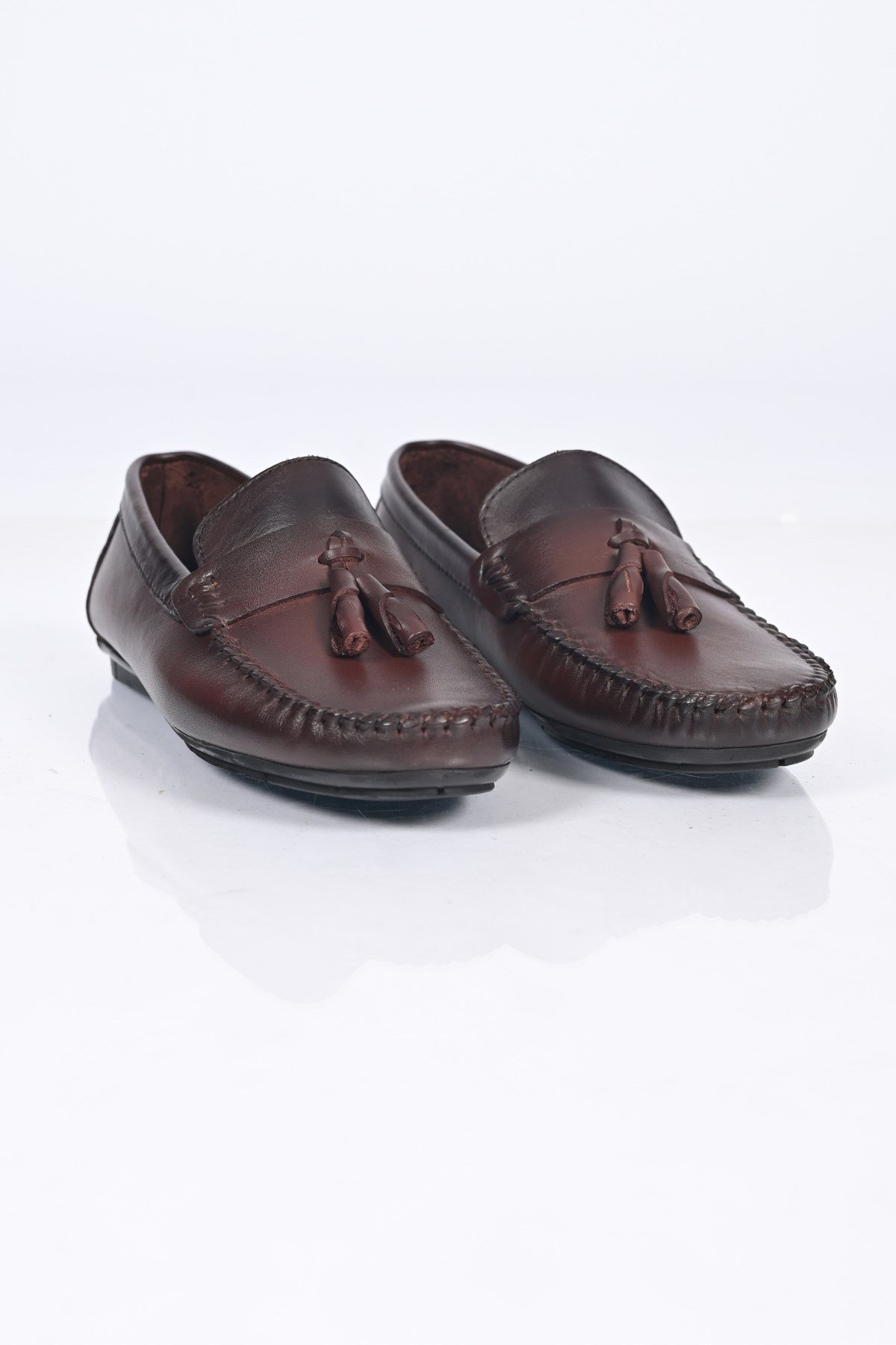 Bestello Bağcıksız Püsküllü Poliüretan Taban Hakiki Deri Loafer 028-2021-26Y Erkek Ayakkabı028-2021-26Y_KAHVE_39Loafer