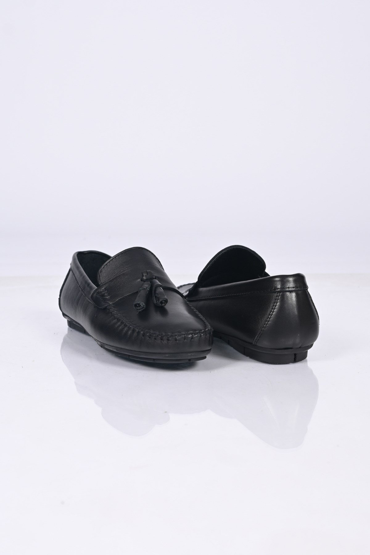 Bestello Bağcıksız Püsküllü Poliüretan Taban Hakiki Deri Loafer 028-2021-26Y Erkek Ayakkabı028-2021-26Y_SIYAH_40Loafer