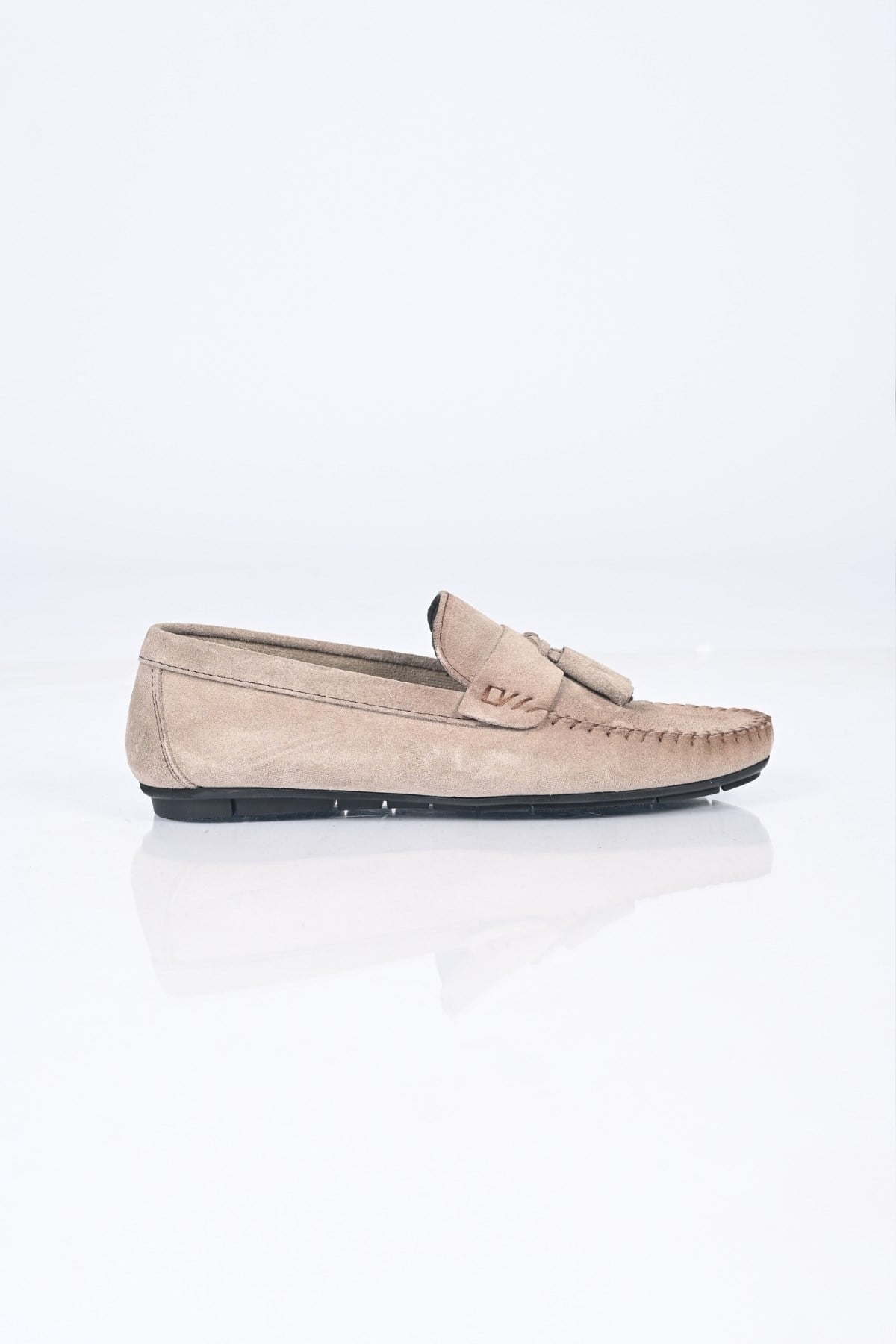 Bestello Bağcıksız Püsküllü Poliüretan Taban Hakiki Deri Loafer 028-2022-26Y Erkek Ayakkabı028-2022-26Y_VIZON SUET_39Loafer