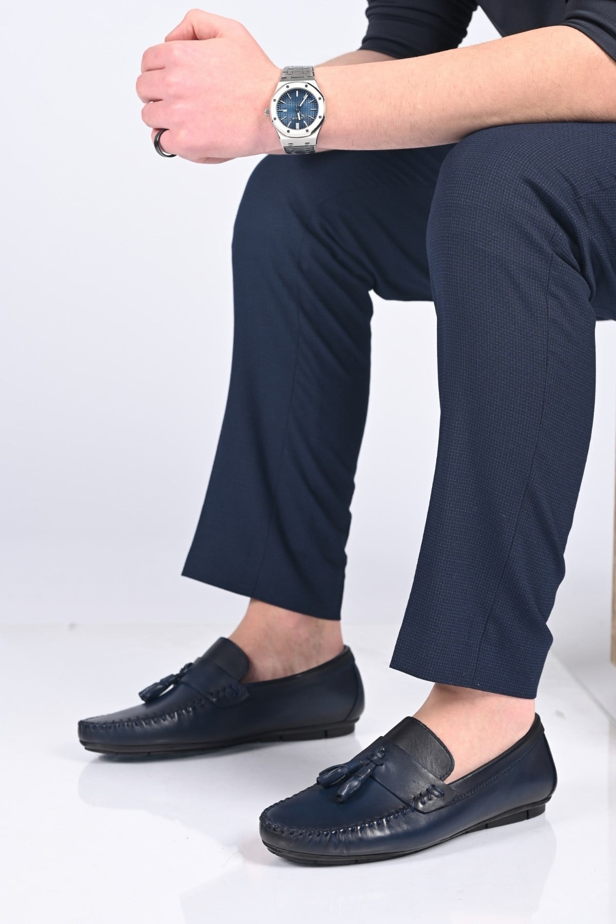 Bestello Bağcıksız Püsküllü Poliüretan Taban Hakiki Deri Loafer 028-2021-26Y Erkek Ayakkabı028-2021-26Y_LACI_39Loafer