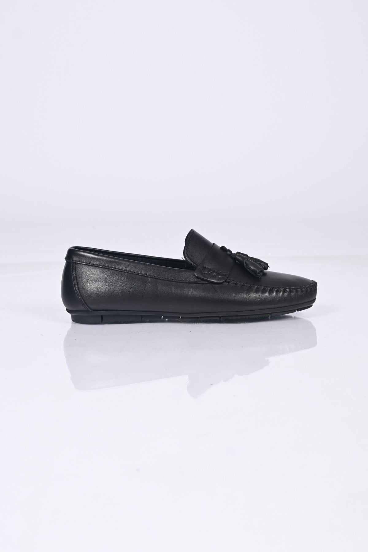 Bestello Bağcıksız Püsküllü Poliüretan Taban Hakiki Deri Loafer 028-2021-26Y Erkek Ayakkabı028-2021-26Y_SIYAH_40Loafer