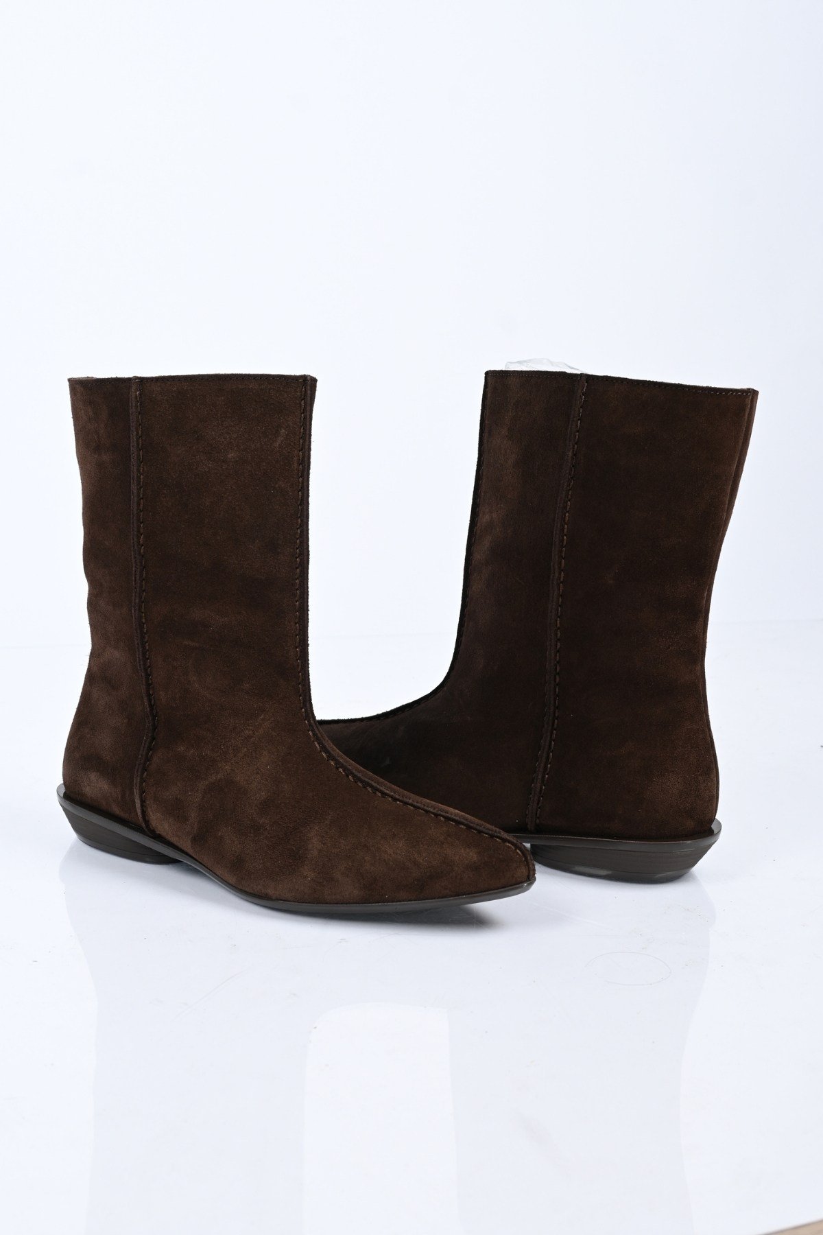 Bestello Bağcıksız Saraç Detaylı Hakiki Deri Casual Bot 336-01286 Kadın Bot336-01286_KAHVE SUET_36Casual Boots