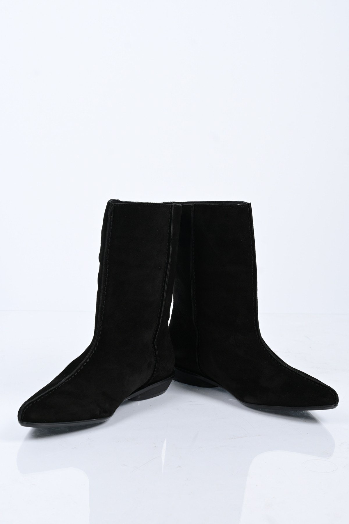 Bestello Bağcıksız Saraç Detaylı Hakiki Deri Casual Bot 336-01286 Kadın Bot336-01286_SIYAH SUET_36Casual Boots