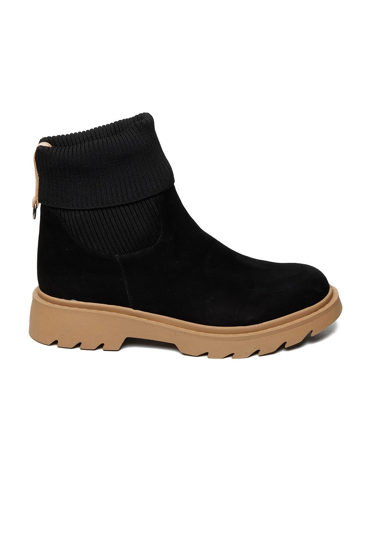 Bestello Bağcıksız Streç Lastikli Termo Taban Düz Bot 332-T-01-6 Kadın Bot332-T-01-6_SYHSUET-ND_36Casual Boots