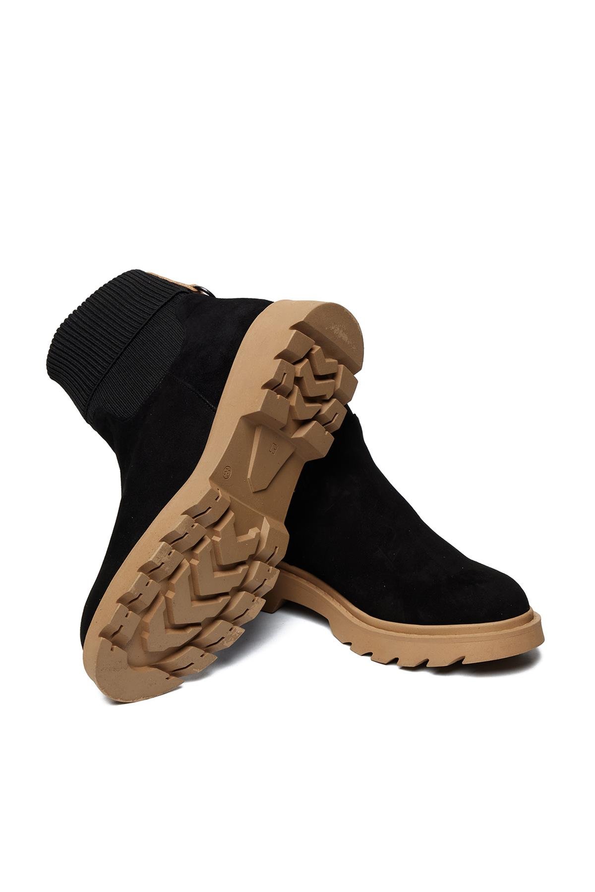 Bestello Bağcıksız Streç Lastikli Termo Taban Düz Bot 332-T-01-6 Kadın Bot332-T-01-6_SYHSUET-ND_36Casual Boots