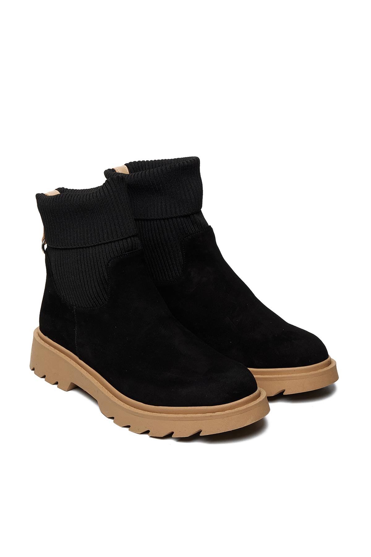 Bestello Bağcıksız Streç Lastikli Termo Taban Düz Bot 332-T-01-6 Kadın Bot332-T-01-6_SYHSUET-ND_36Casual Boots