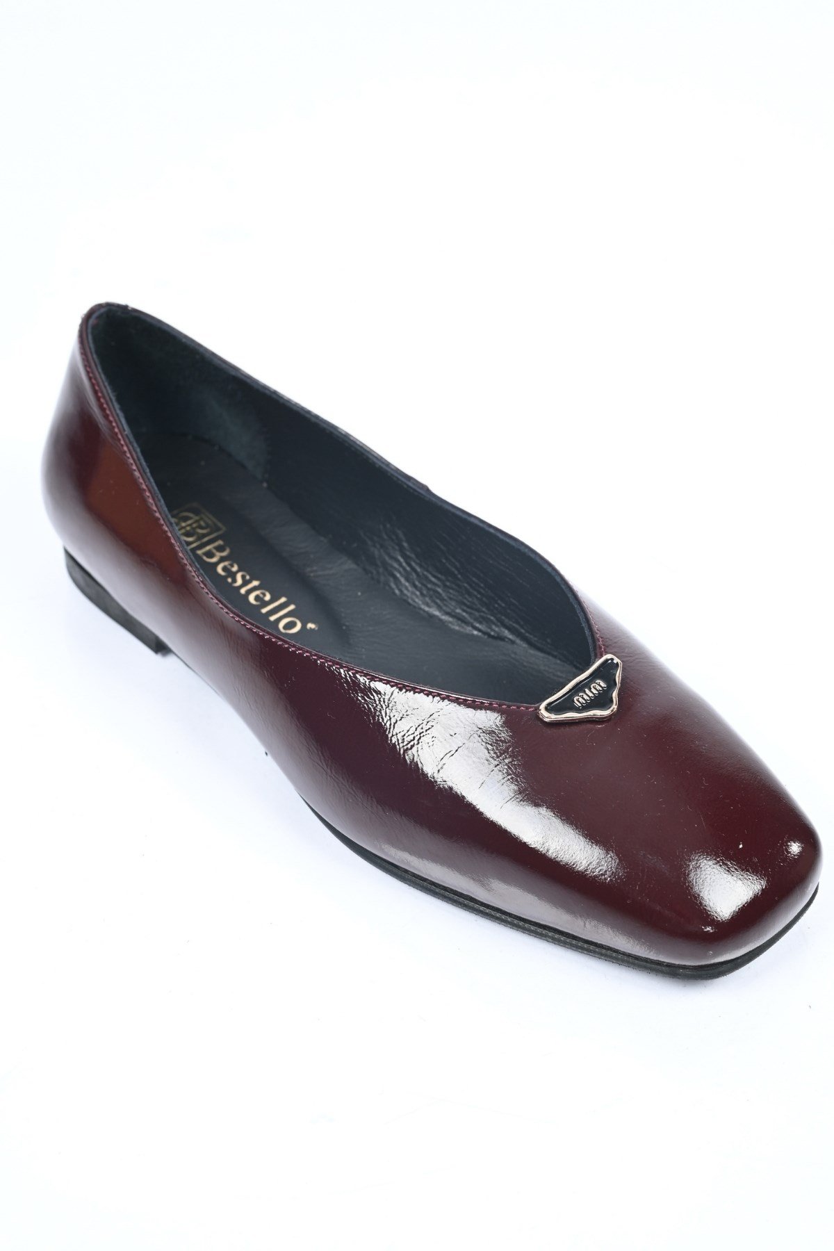 Bestello Bağcıksız Tokalı Jurdan Taban Hakiki Deri Babet 342-014 Kadın Ayakkabı342-014_BORDO RUGA_35Loafers & Moccasins 