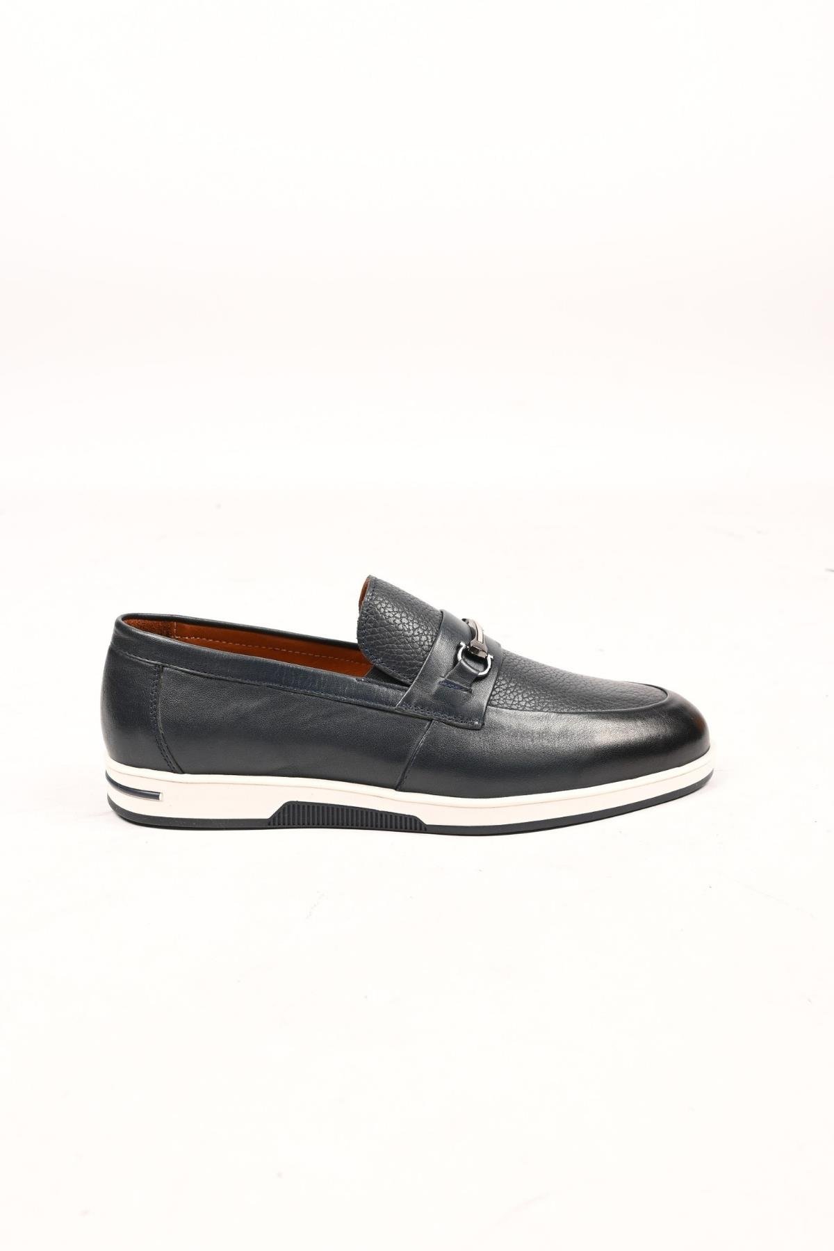 Bestello Bağcıksız Tokalı Loafer Termo Taban Hakiki Deri 333-5582 Erkek Ayakkabı333-5582_LACIVERT_40Loafer