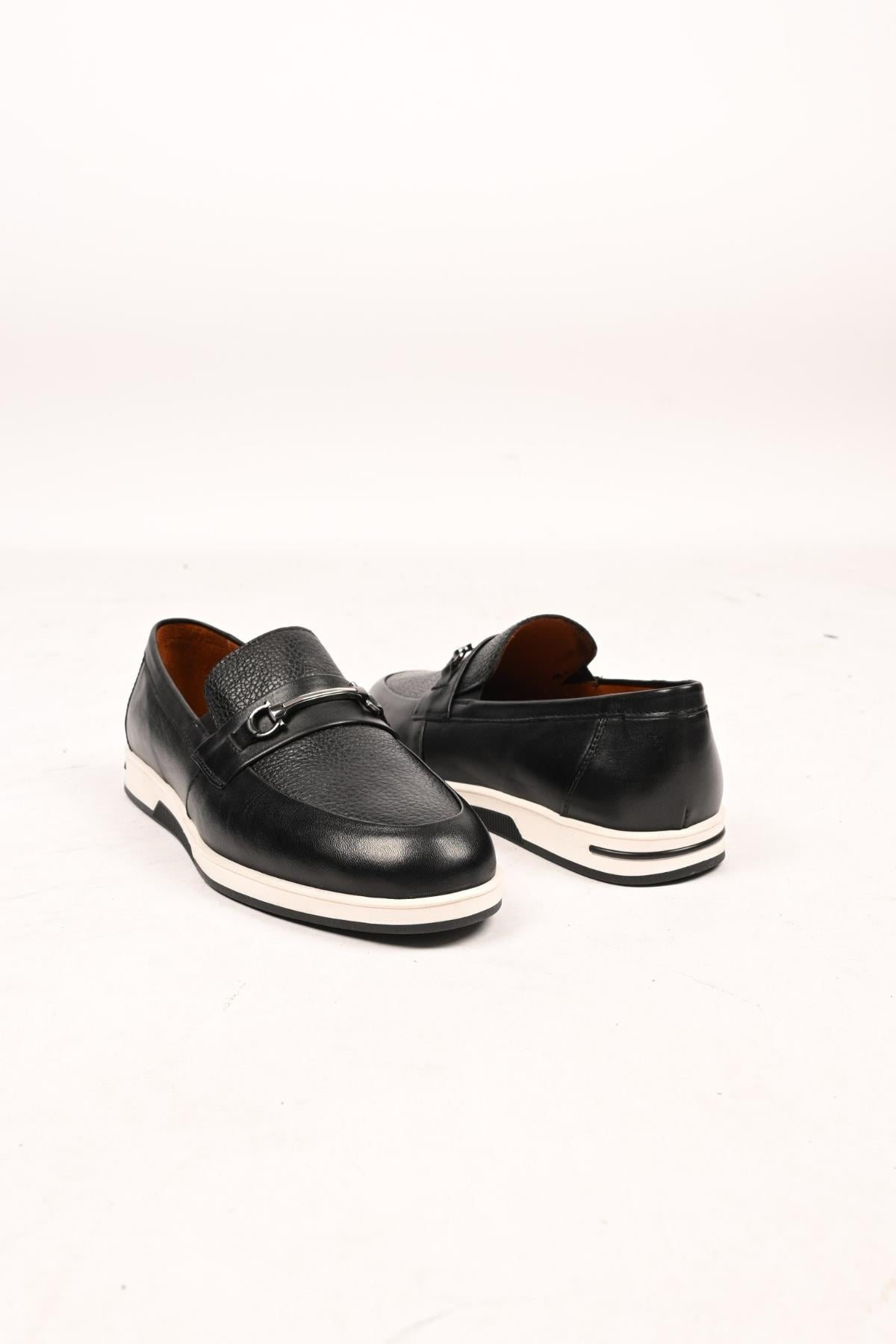 Bestello Bağcıksız Tokalı Loafer Termo Taban Hakiki Deri 333-5582 Erkek Ayakkabı333-5582_SIYAH_40Loafer