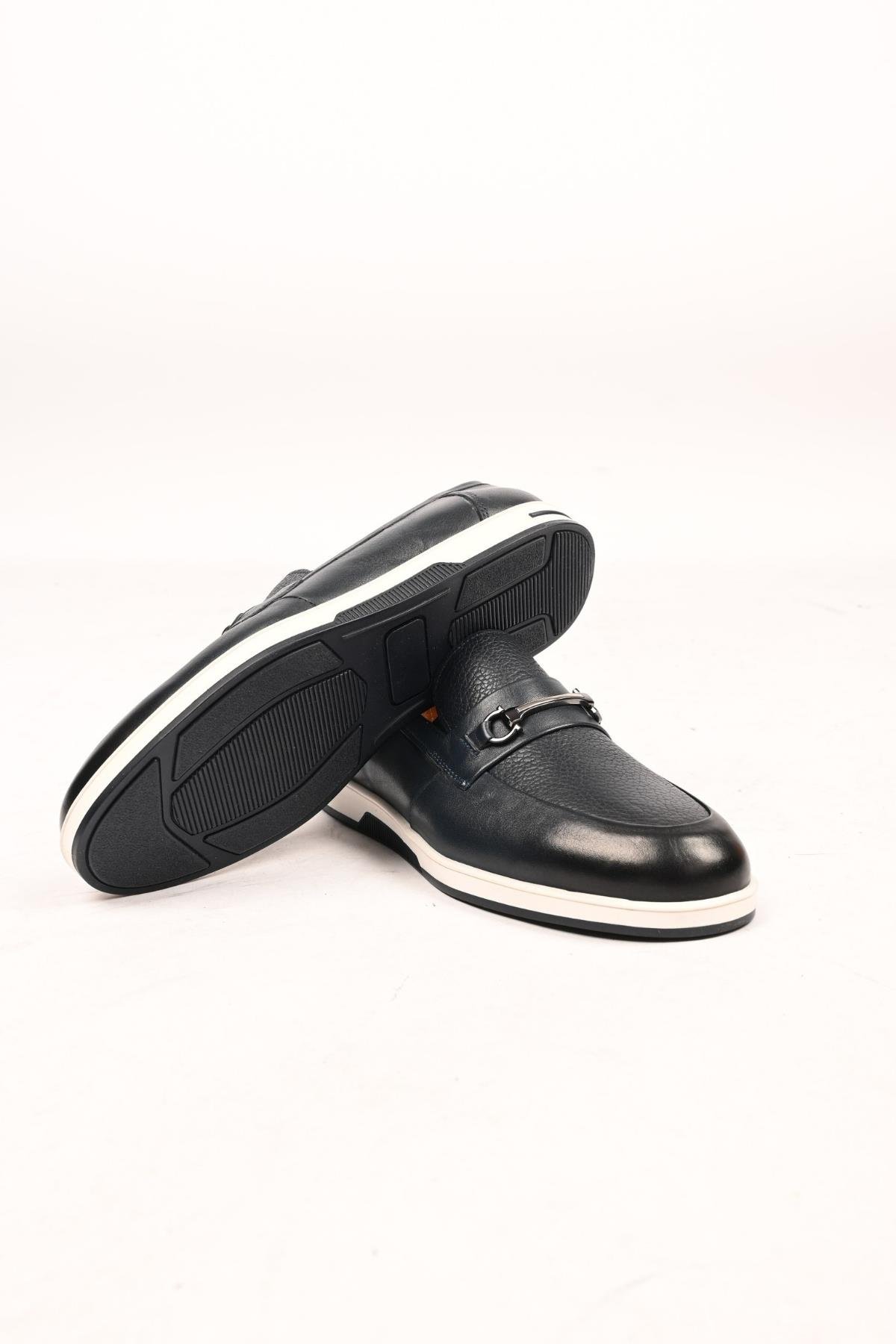 Bestello Bağcıksız Tokalı Loafer Termo Taban Hakiki Deri 333-5582 Erkek Ayakkabı333-5582_LACIVERT_40Loafer