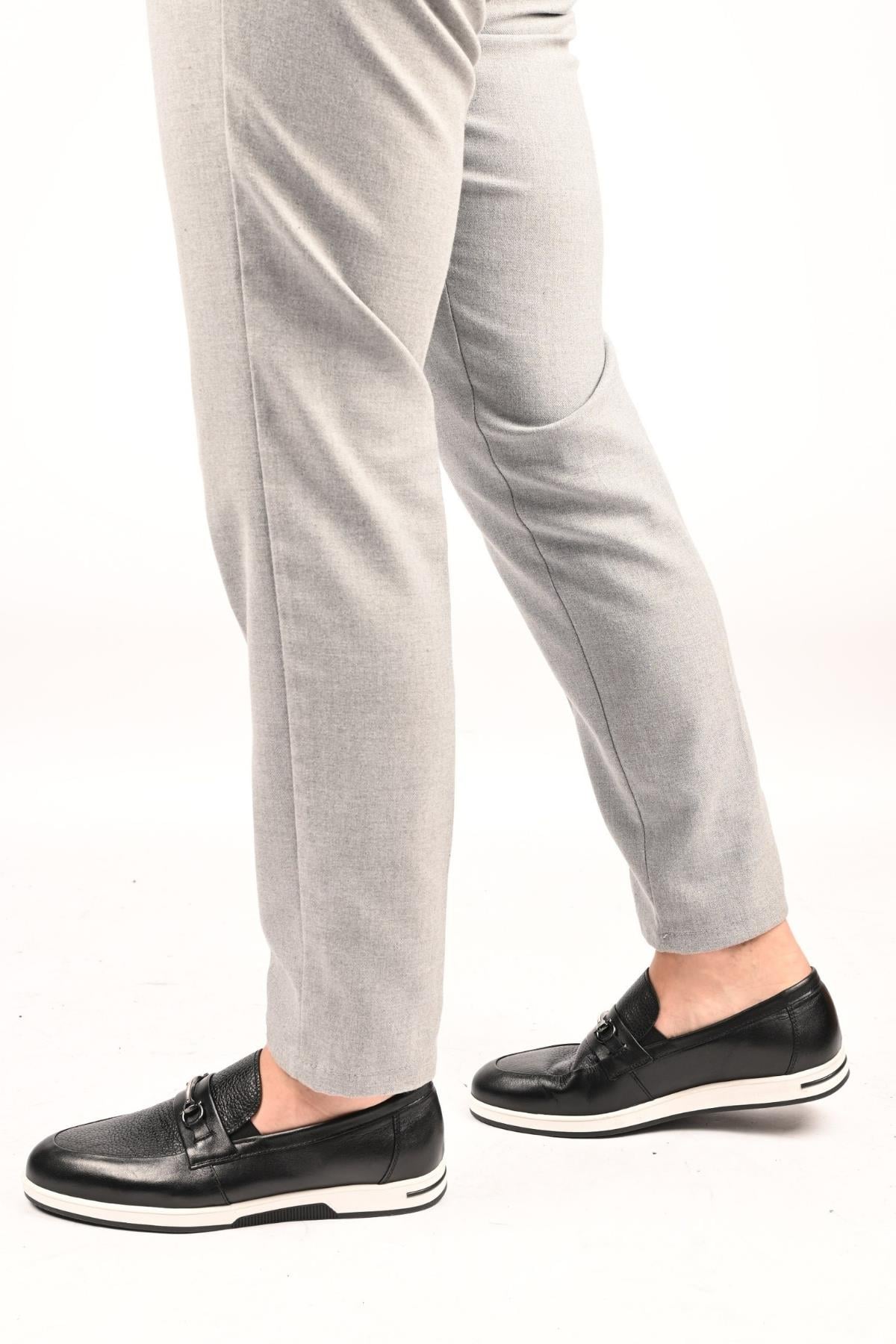 Bestello Bağcıksız Tokalı Loafer Termo Taban Hakiki Deri 333-5582 Erkek Ayakkabı333-5582_SIYAH_40Loafer