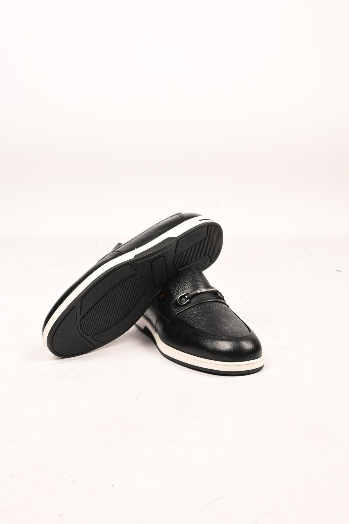 Bestello Bağcıksız Tokalı Loafer Termo Taban Hakiki Deri 333-5582 Erkek Ayakkabı333-5582_SIYAH_40Loafer