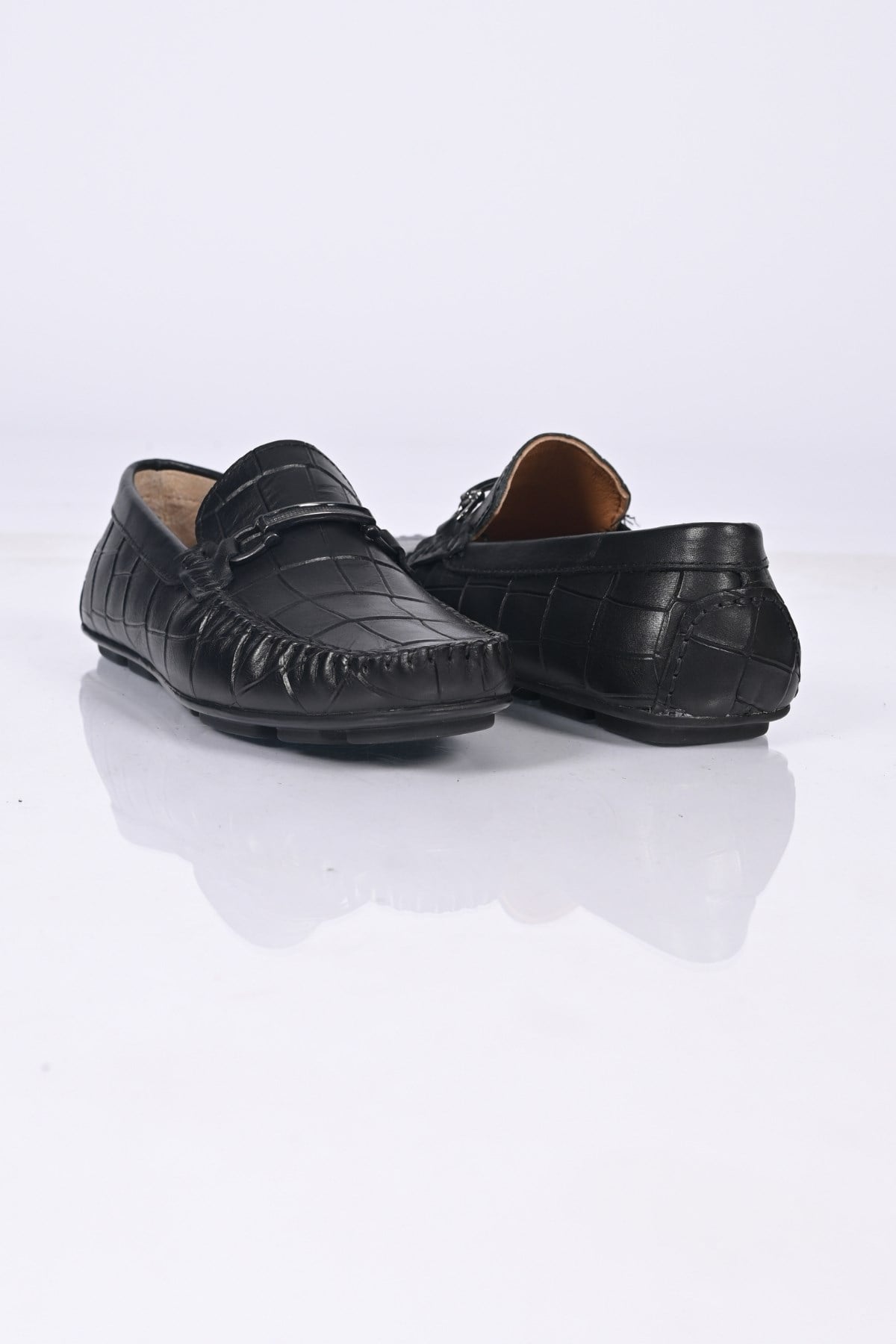 Bestello Bağcıksız Tokalı Poliüretan Taban Hakiki Deri Loafer 028-1070 Erkek Ayakkabı028-1070_SIYAH_40Loafer