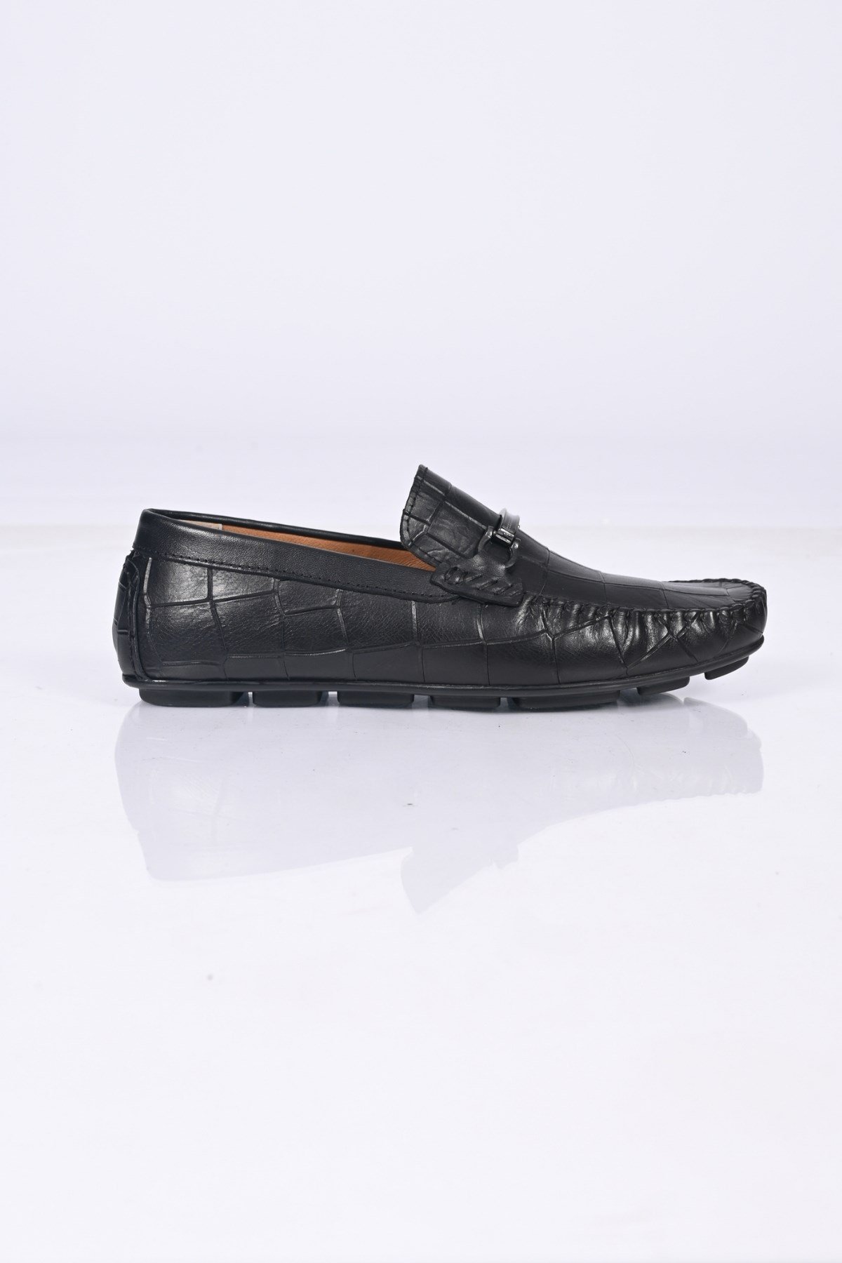 Bestello Bağcıksız Tokalı Poliüretan Taban Hakiki Deri Loafer 028-1070 Erkek Ayakkabı028-1070_SIYAH_40Loafer